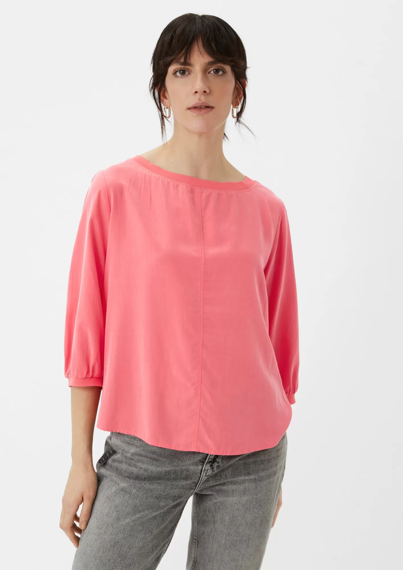 Outlet Comma 3/4-Arm-Bluse Aus Modal