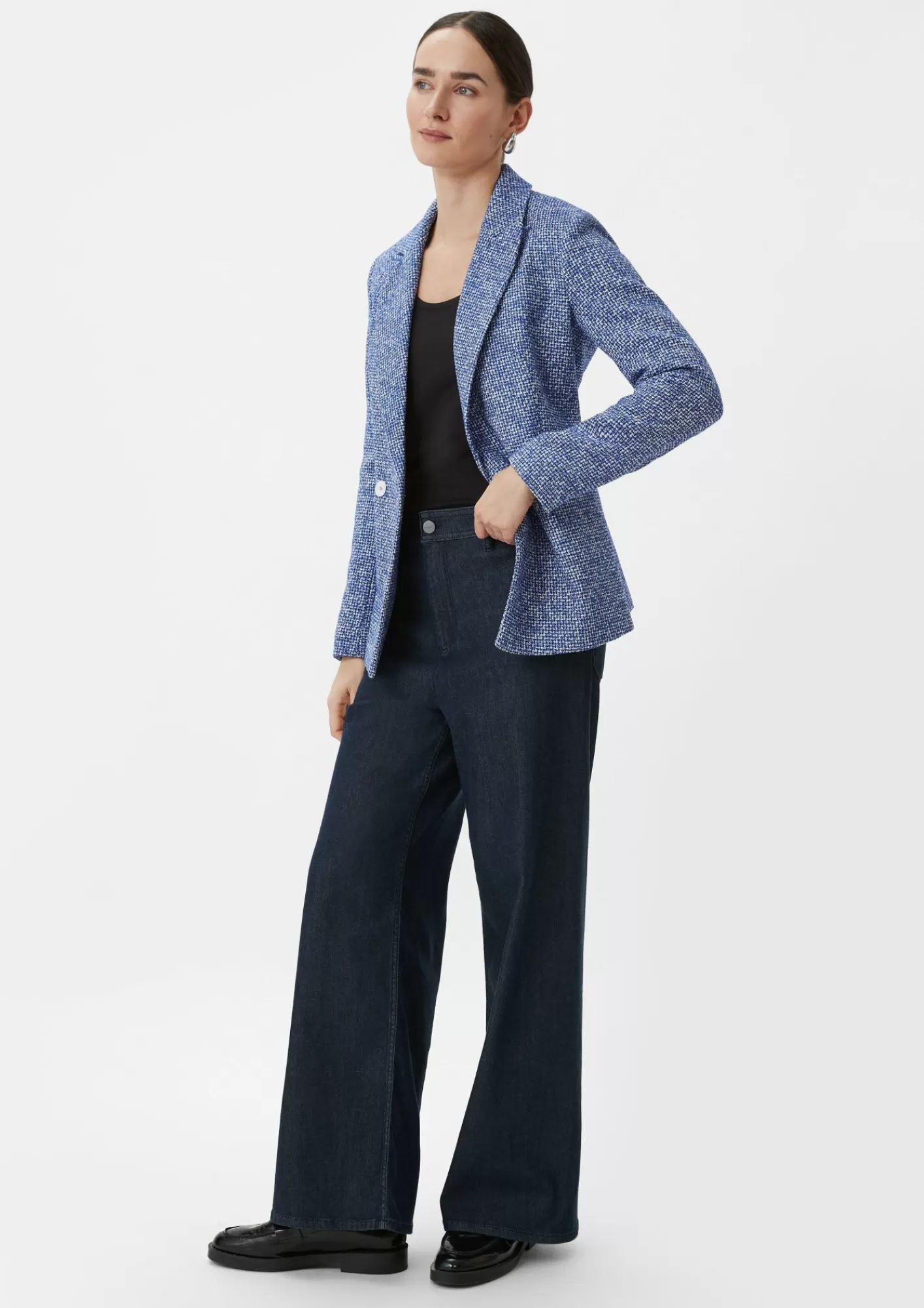 Cheap Comma 3/4-Arm-Shirt Aus Jersey