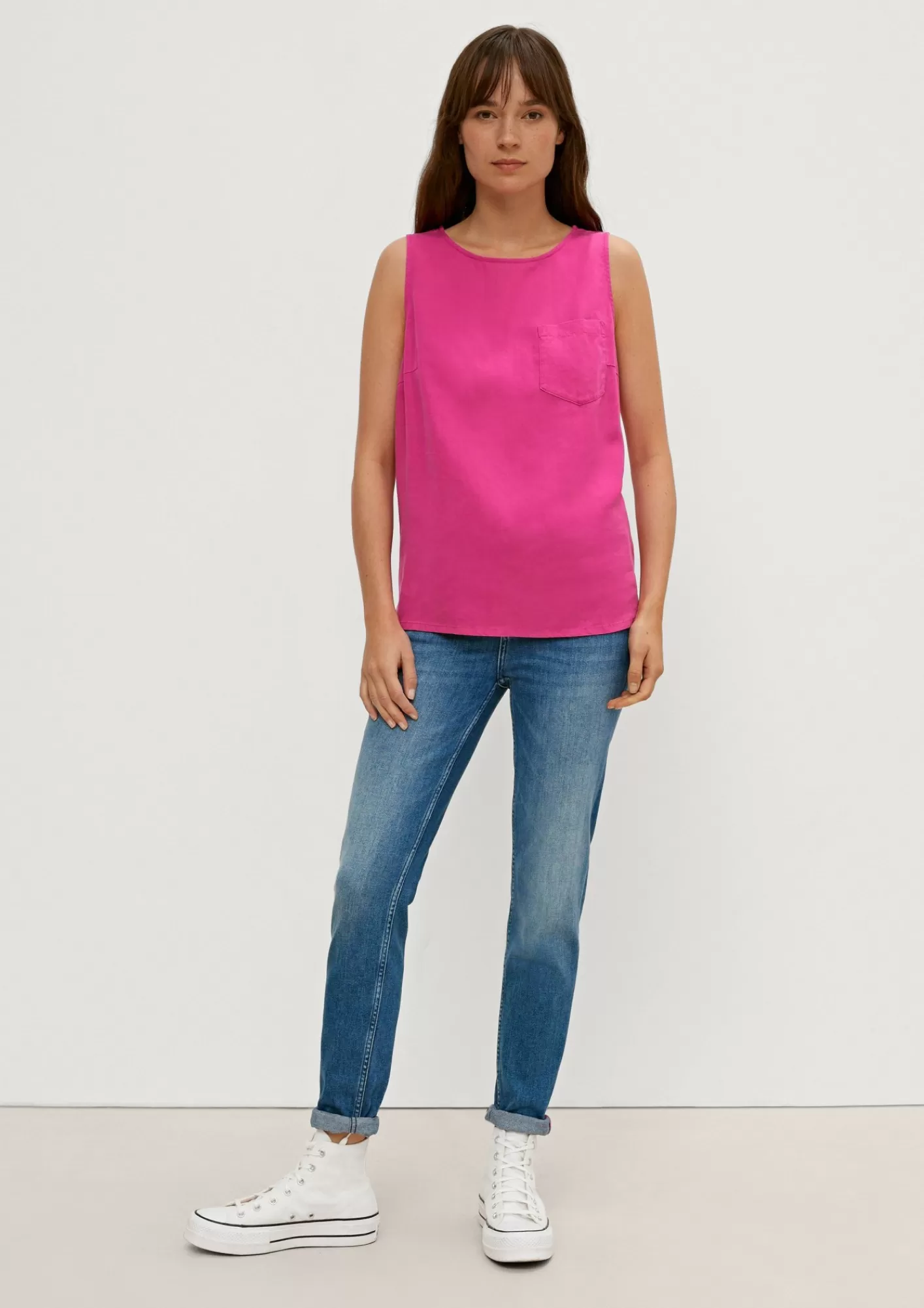 Fashion Comma Armellose Lyocell-Bluse