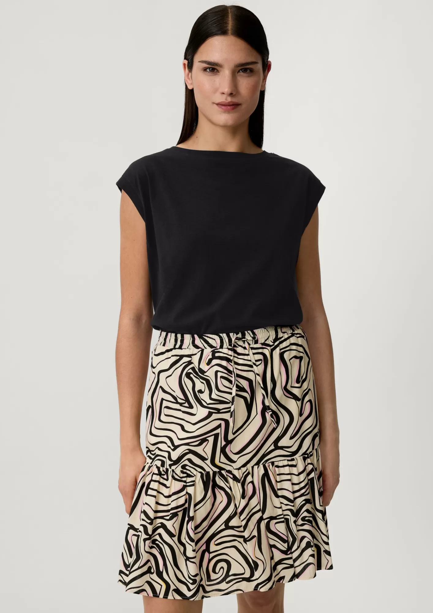 Online Comma Armelloses Baumwollshirt