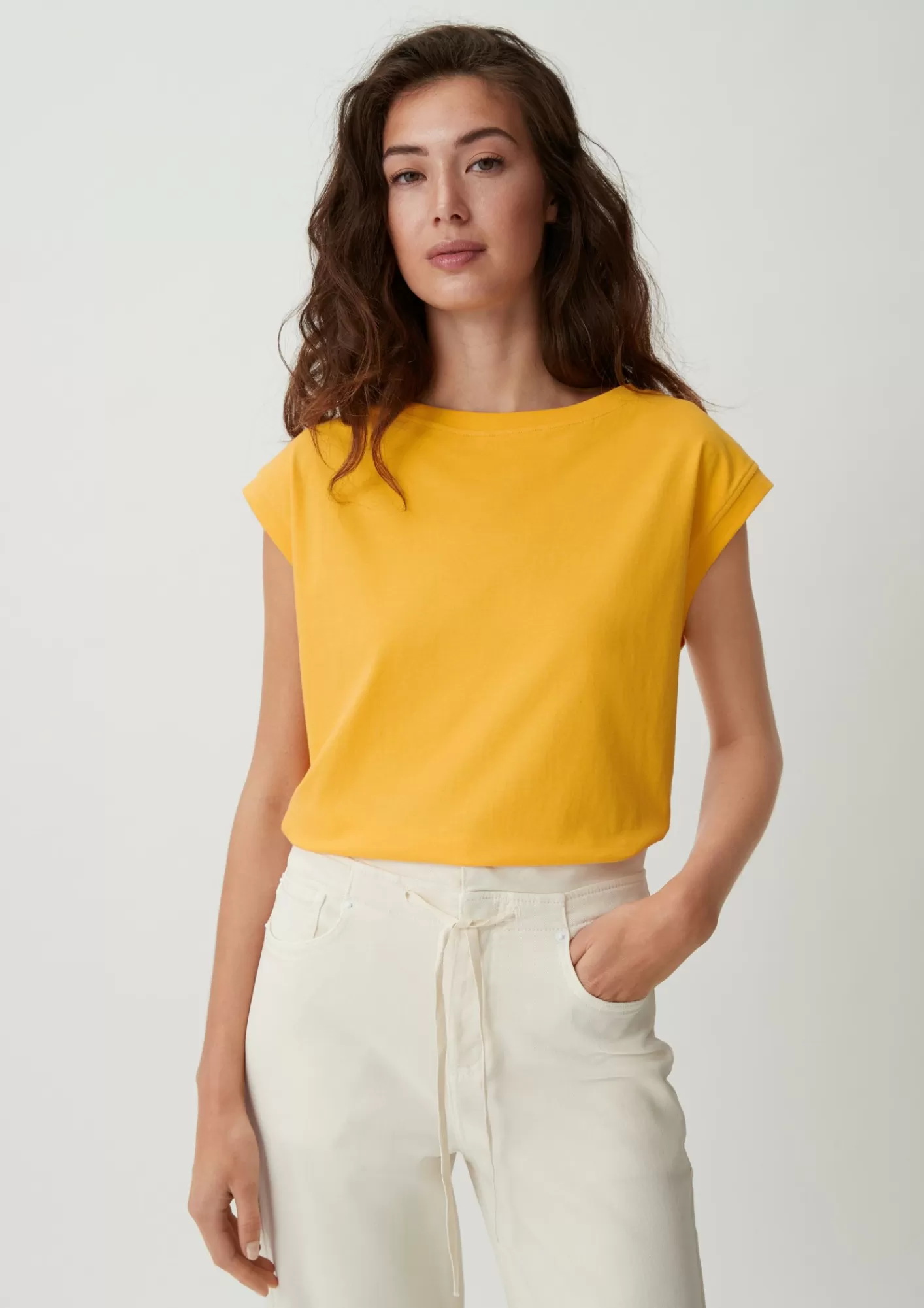 Online Comma Armelloses Baumwollshirt