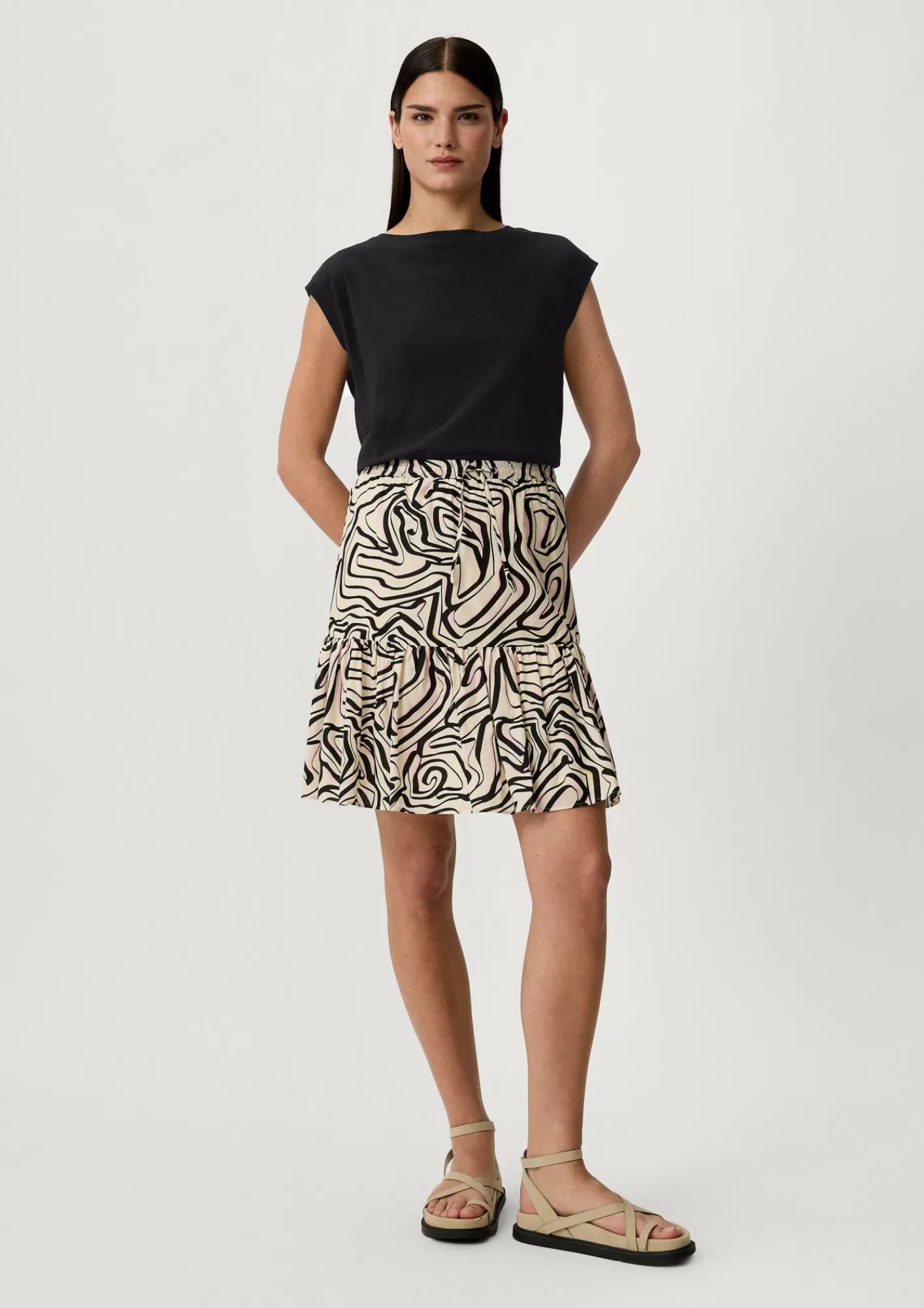Online Comma Armelloses Baumwollshirt