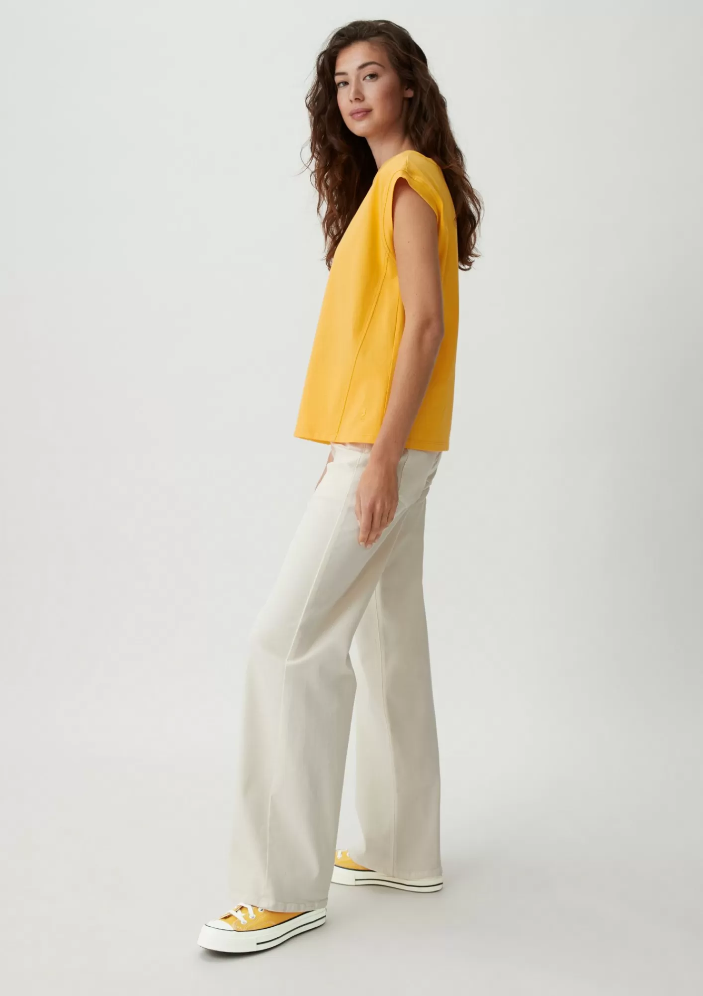 Online Comma Armelloses Baumwollshirt