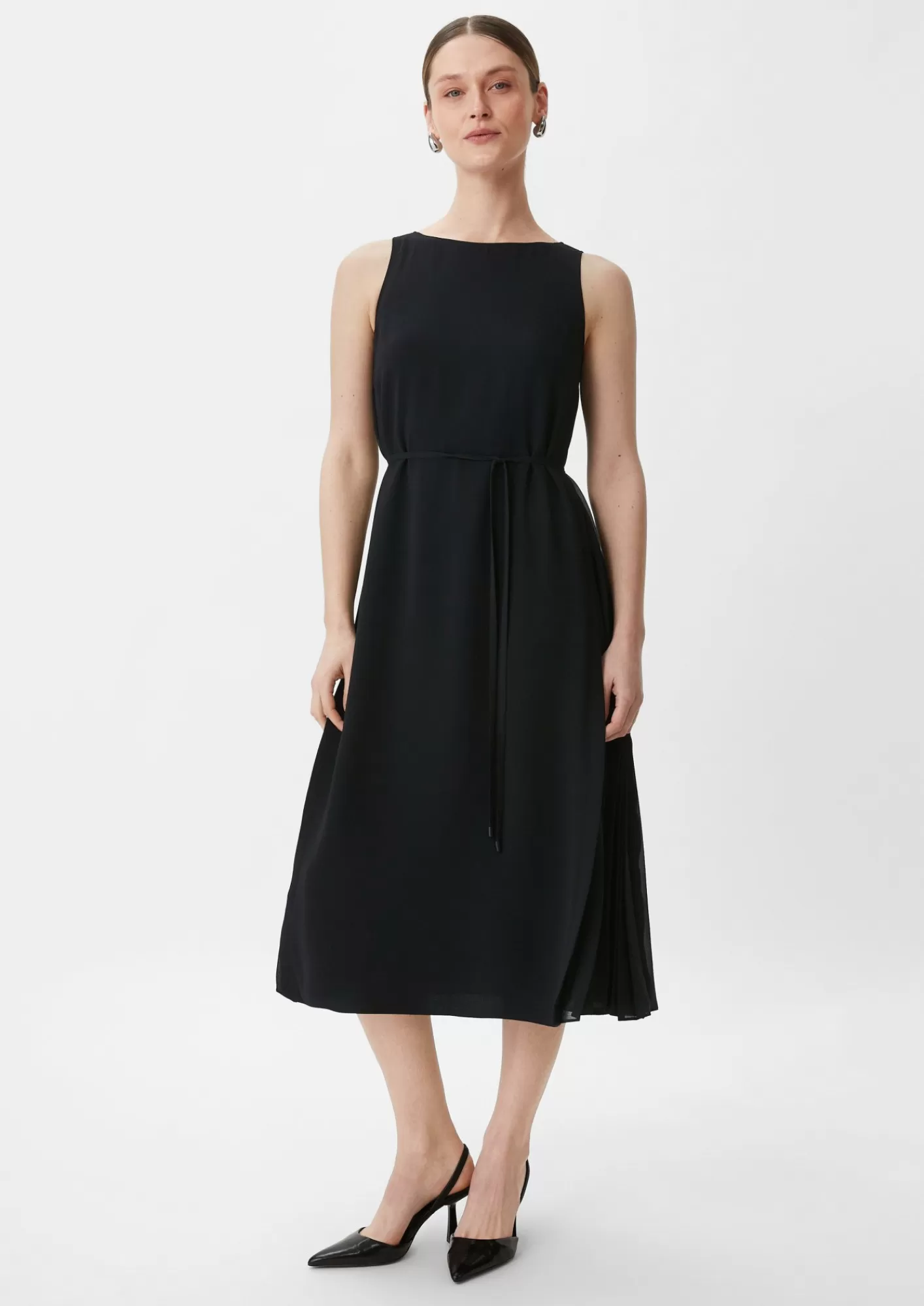 Best Sale Comma Armelloses Midikleid Aus Crepe