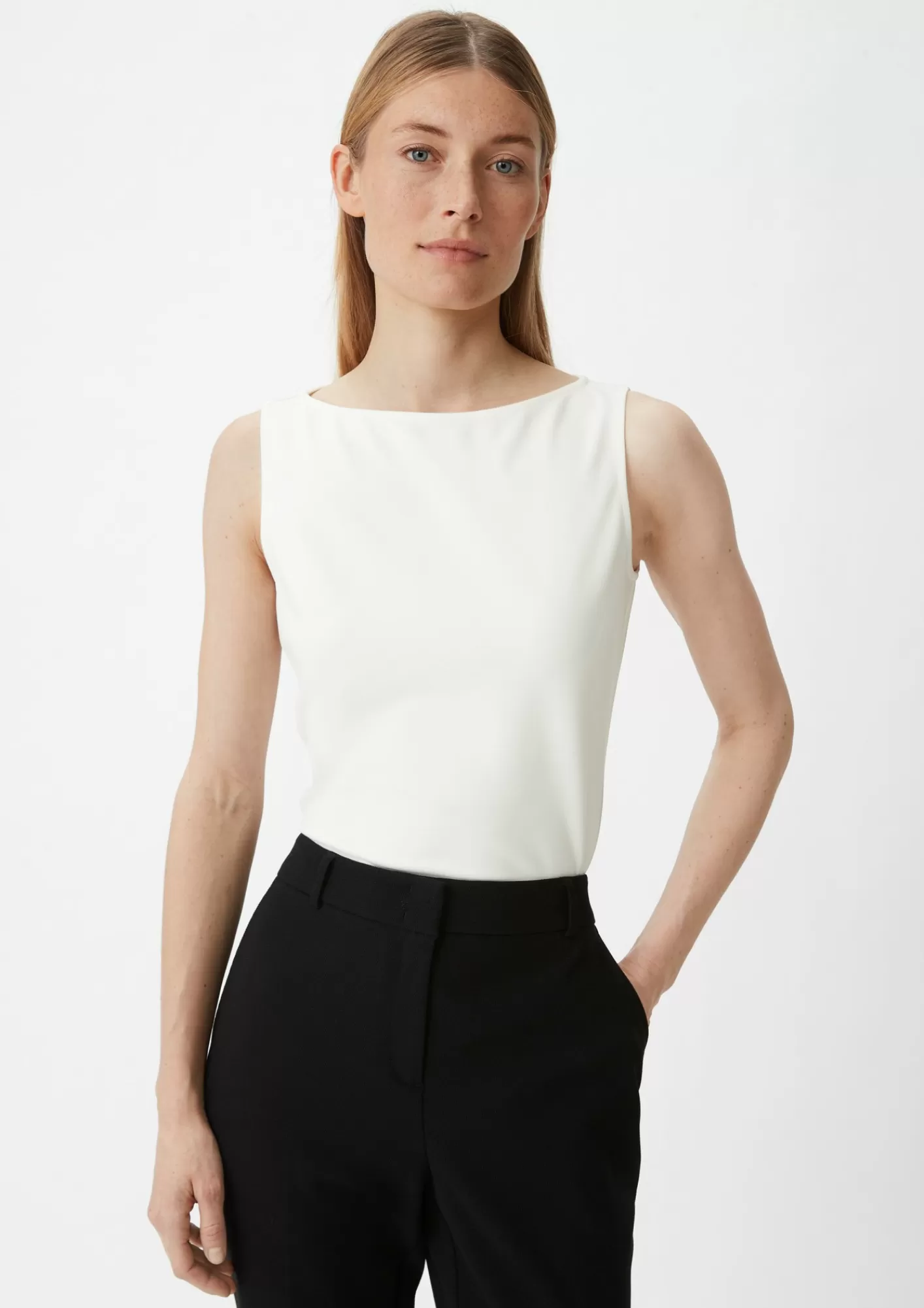 Outlet Comma Armelloses Top Aus Strickjersey