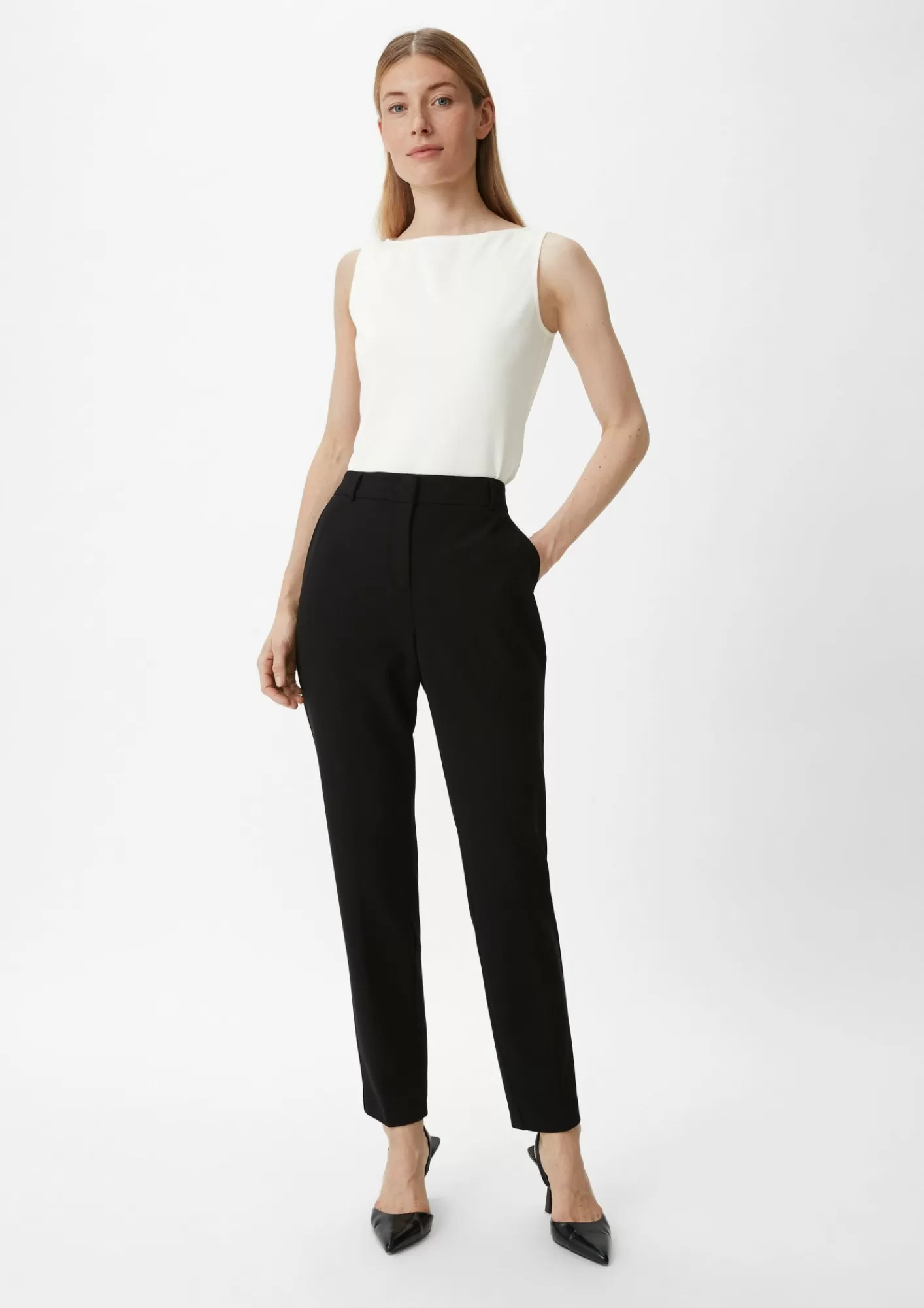 Outlet Comma Armelloses Top Aus Strickjersey