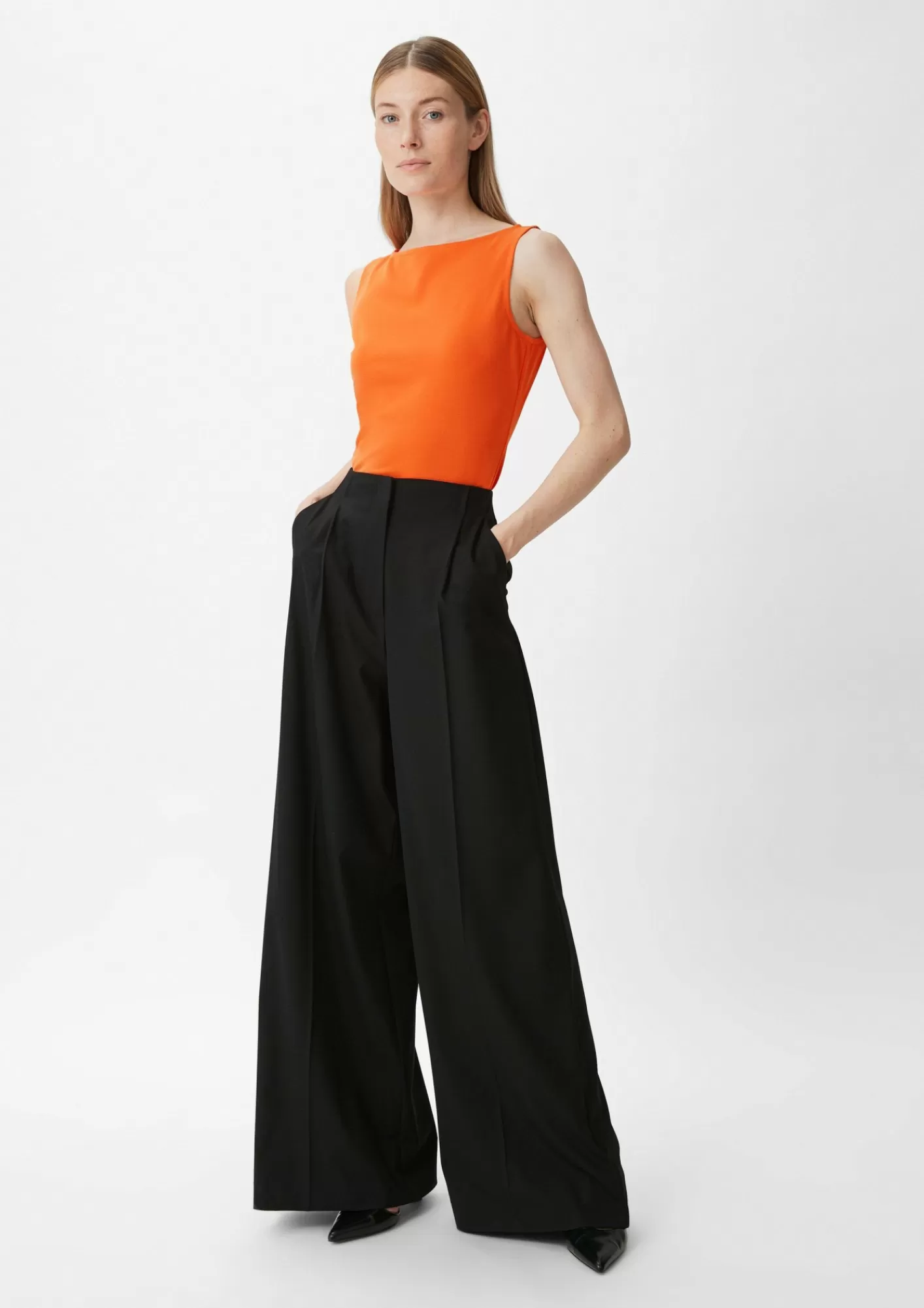 Online Comma Armelloses Top Aus Strickjersey