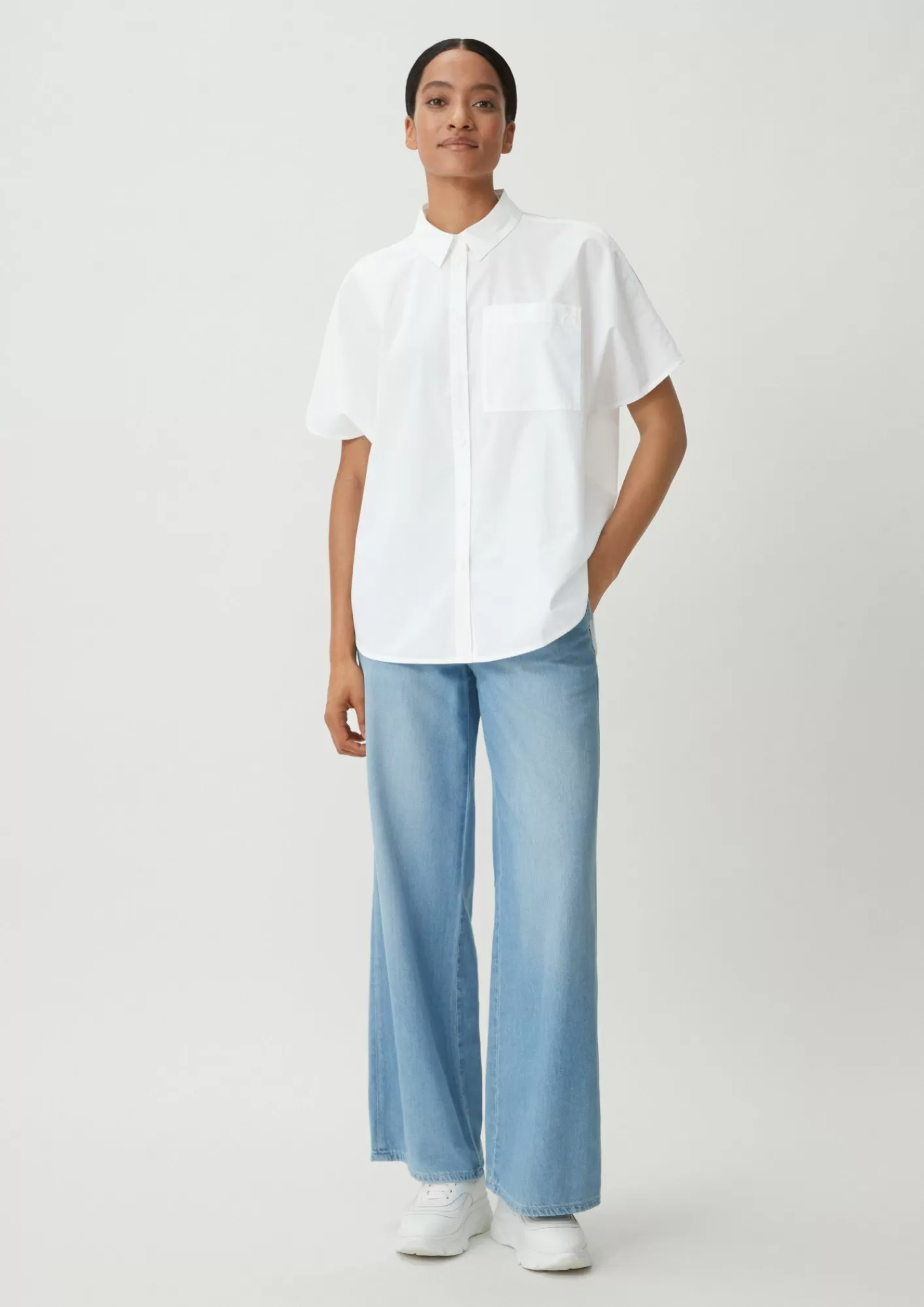 Discount Comma Baumwollbluse Aus Popeline