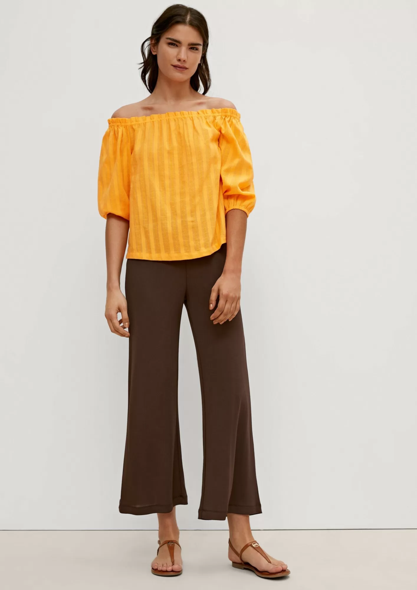 Cheap Comma Baumwollbluse Mit Webstruktur