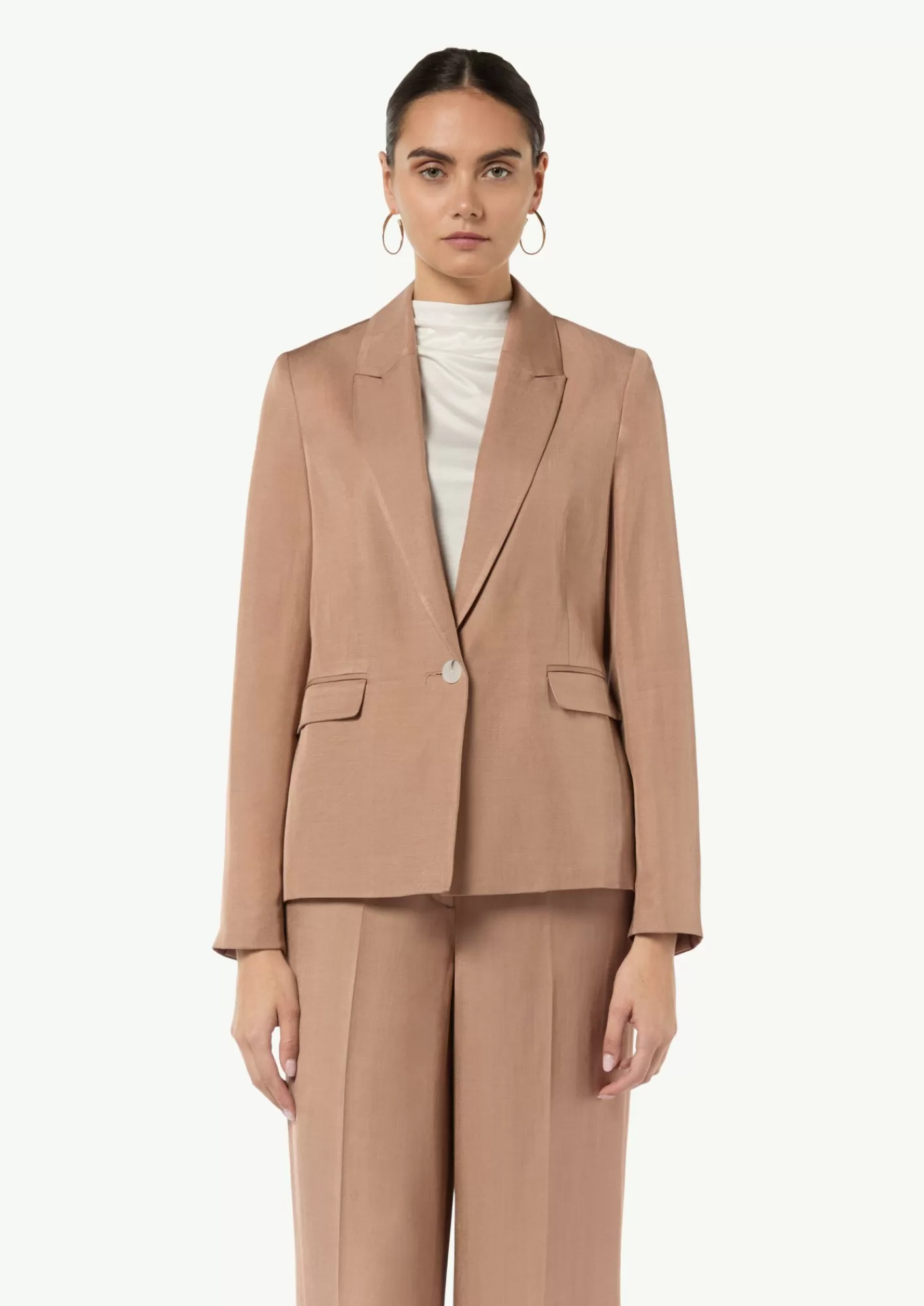 Hot Comma Blazer Aus Leinenmix