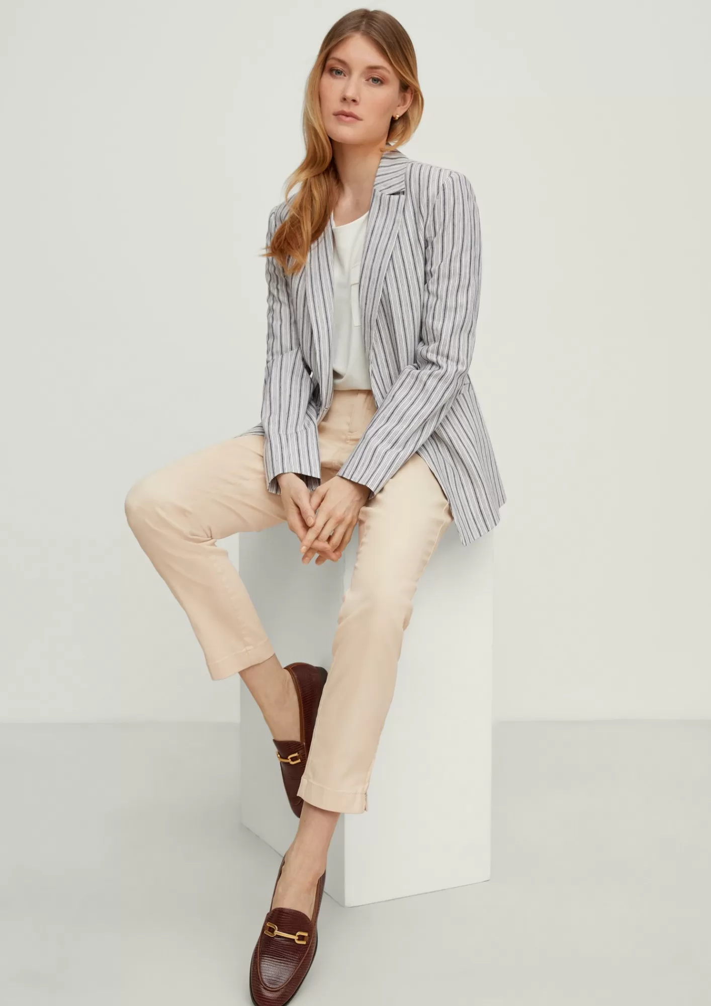 Discount Comma Blazer Aus Leinenmix