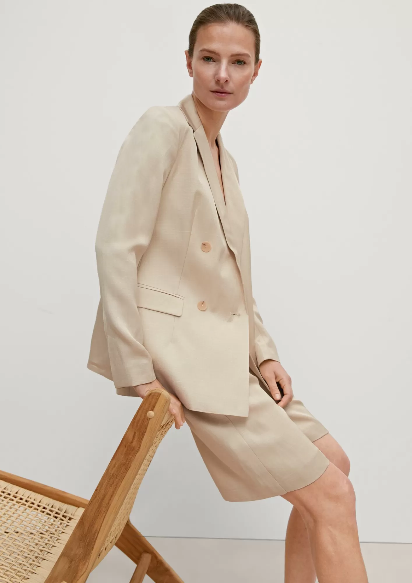 Cheap Comma Blazer Aus Leinenmix