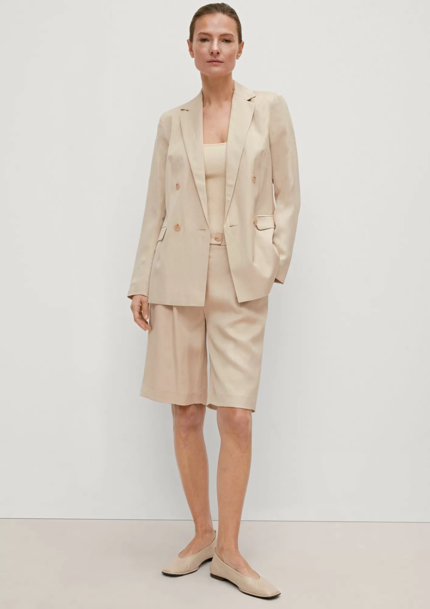 Cheap Comma Blazer Aus Leinenmix
