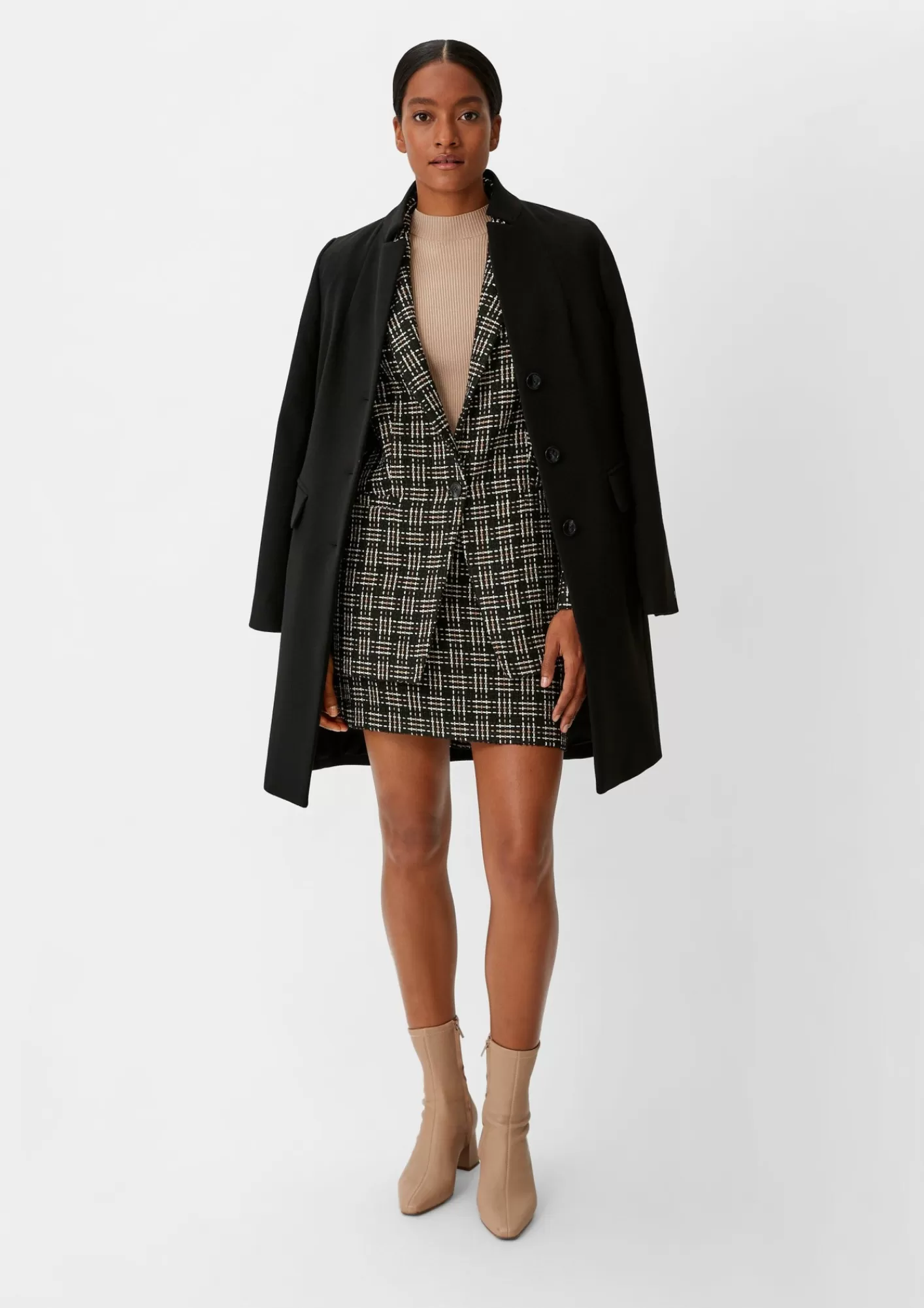 Hot Comma Blazer Aus Multicolor-Tweed