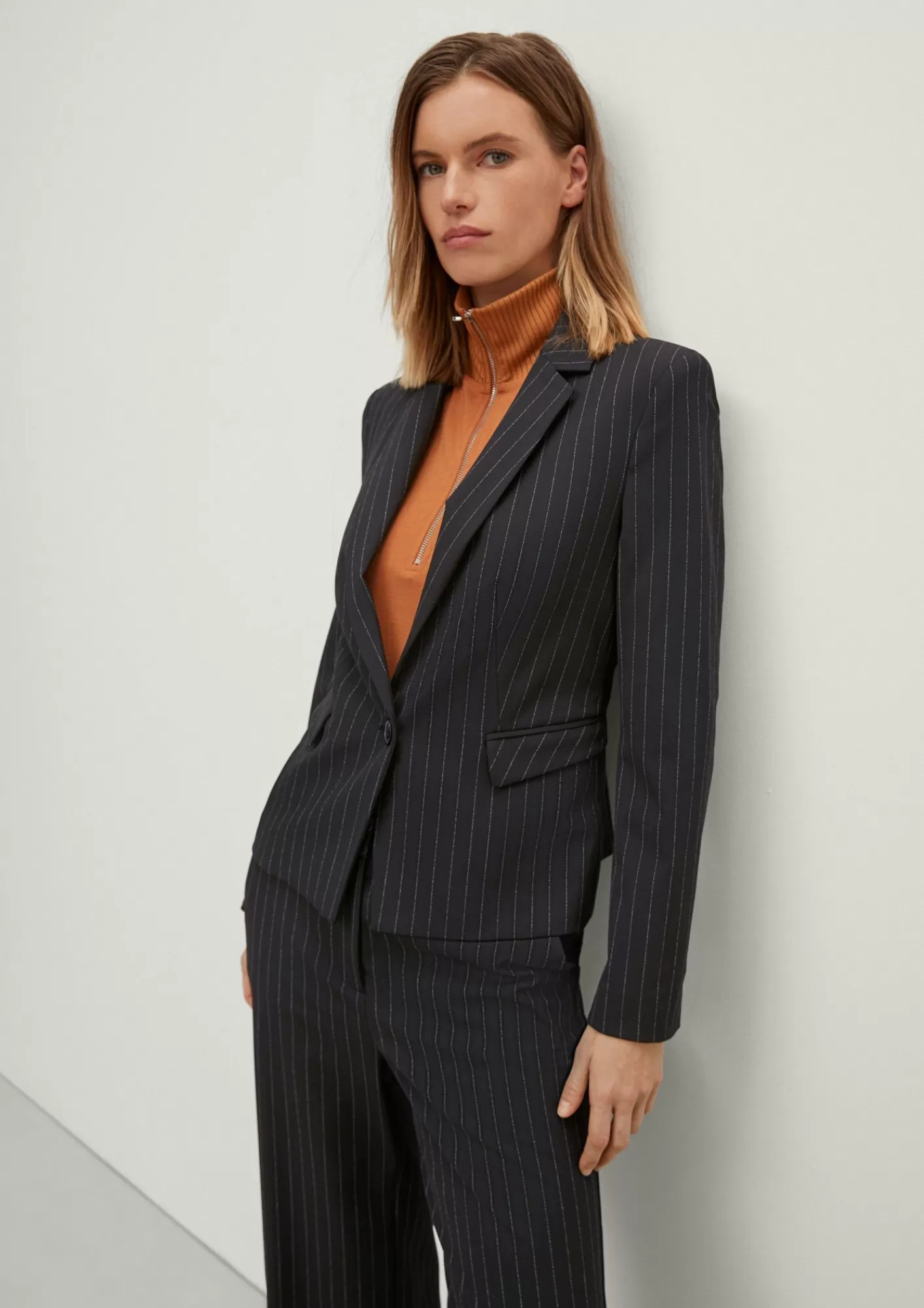 Clearance Comma Blazer Im Streifendesign