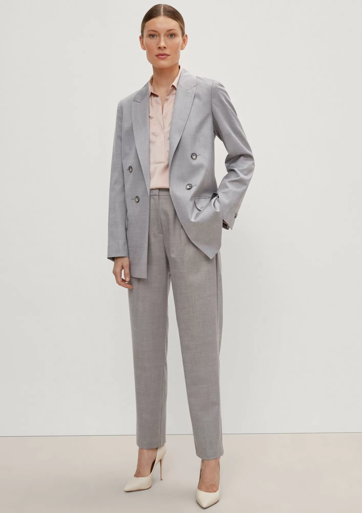 Shop Comma Blazer In Melange-Optik