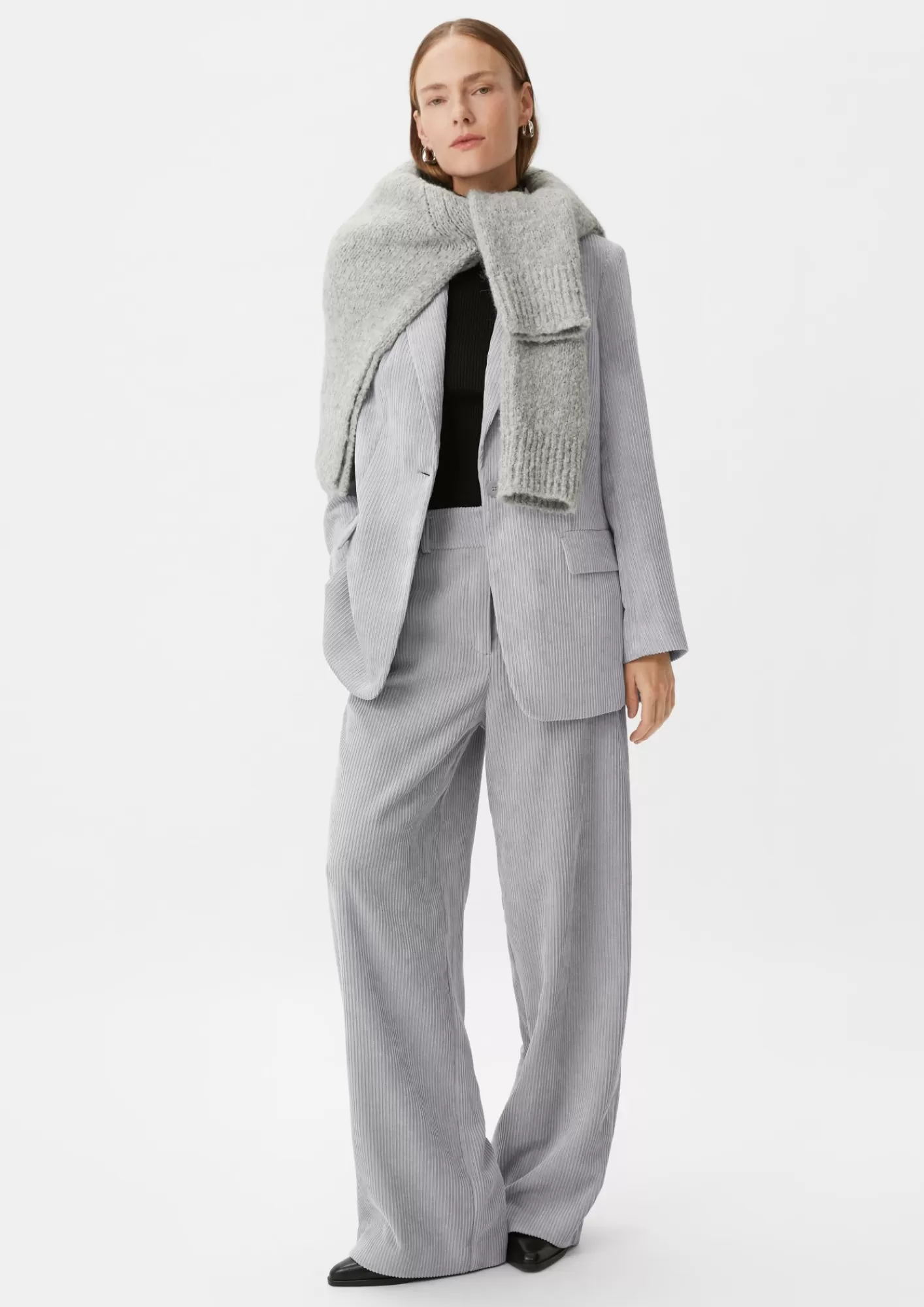 Outlet Comma Blazer Mit Feincordstruktur
