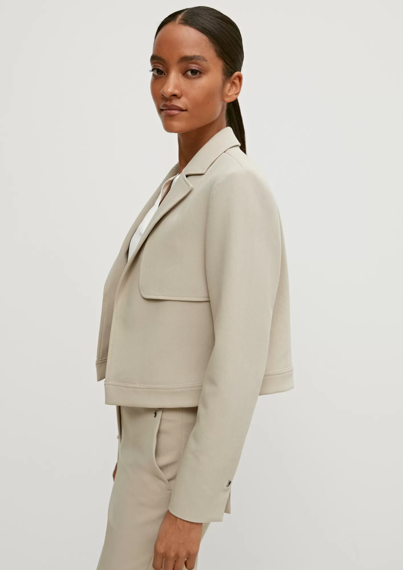 Store Comma Blazer Mit Fischgrat-Muster