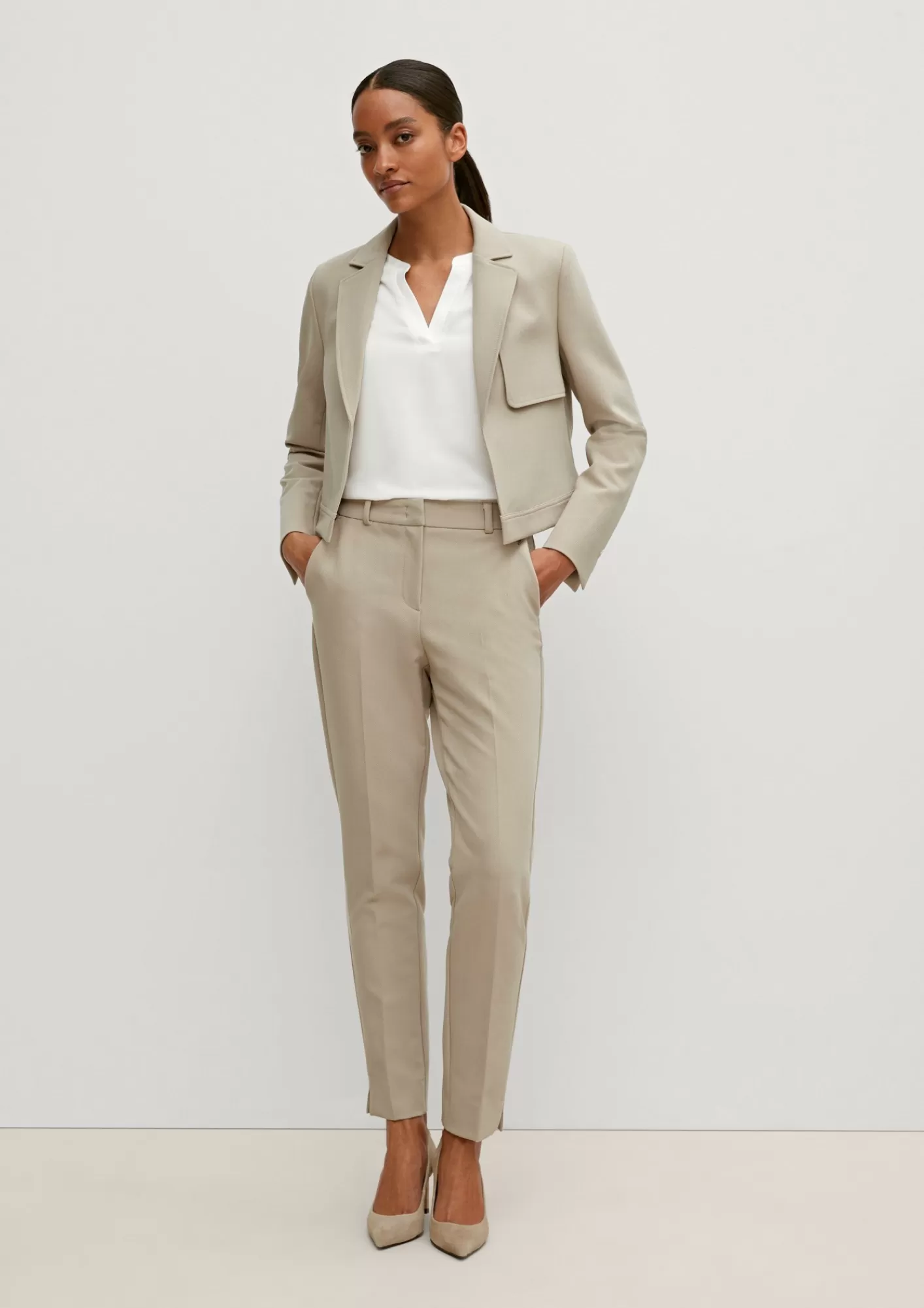 Store Comma Blazer Mit Fischgrat-Muster
