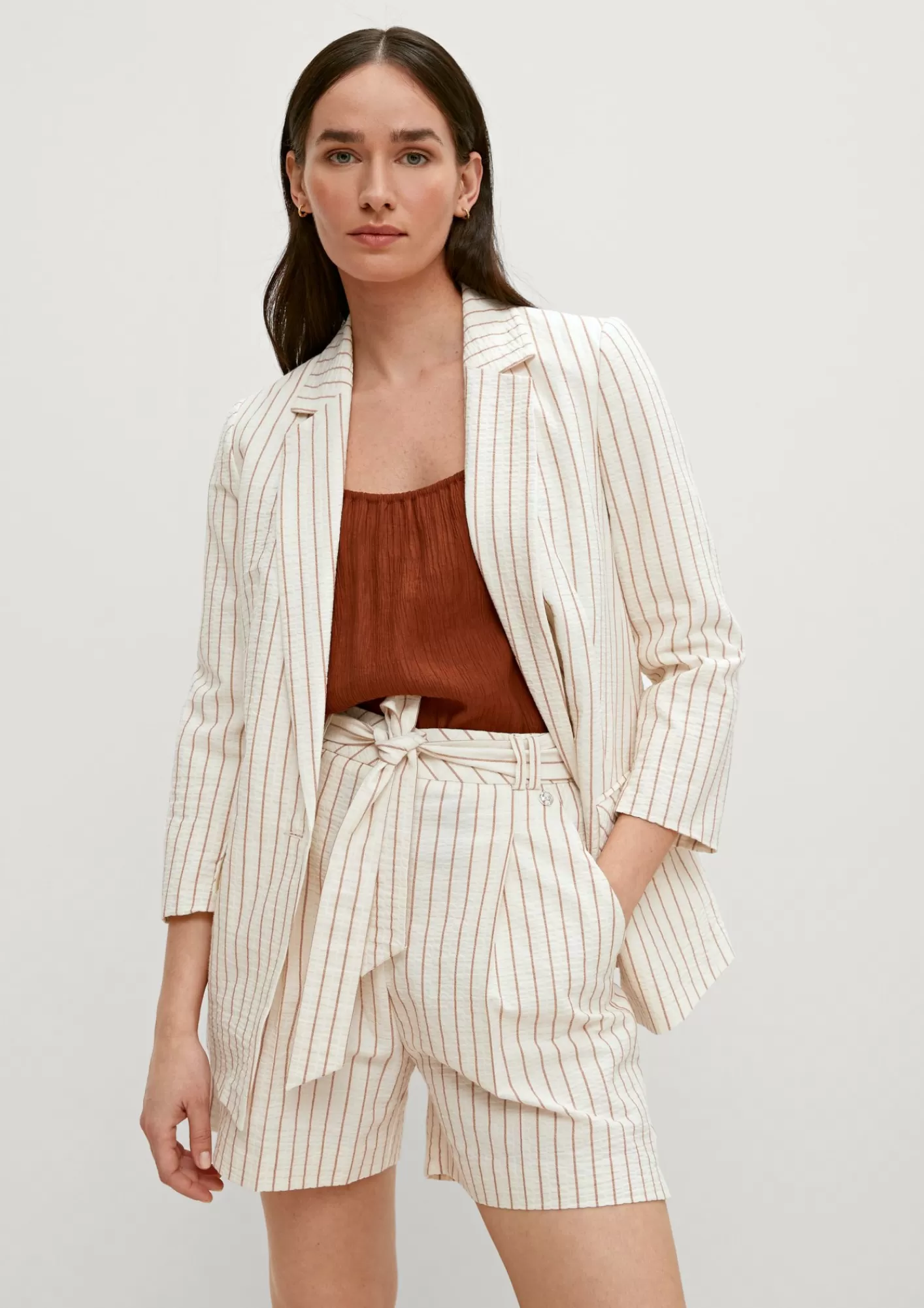 Shop Comma Blazer Mit Streifenmuster
