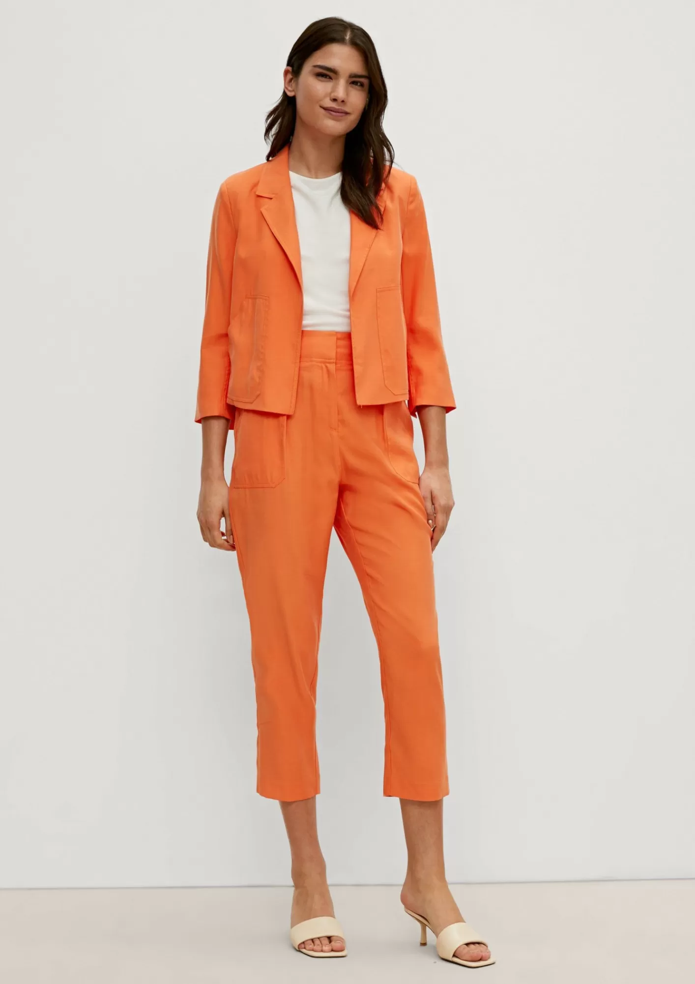 Clearance Comma Blazer Mit Webstruktur