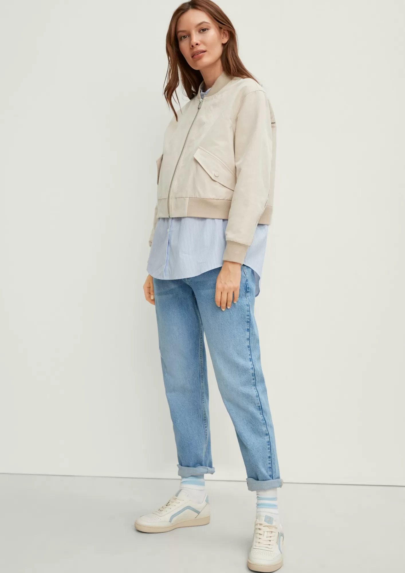 Discount Comma Blouson Mit Bluseneinsatz