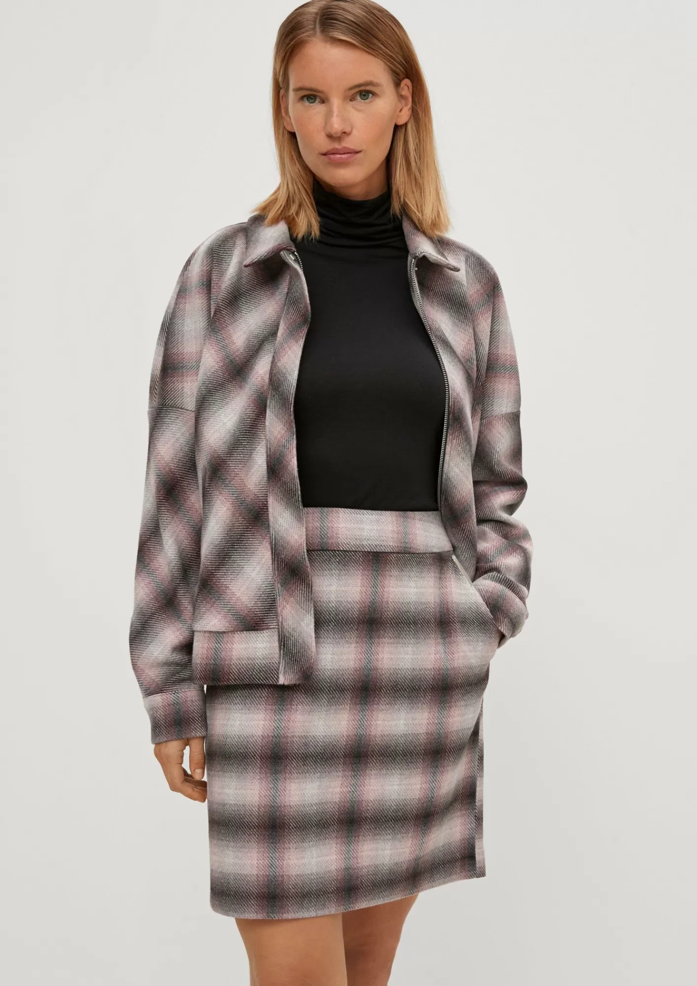 Sale Comma Blouson Mit Karomuster