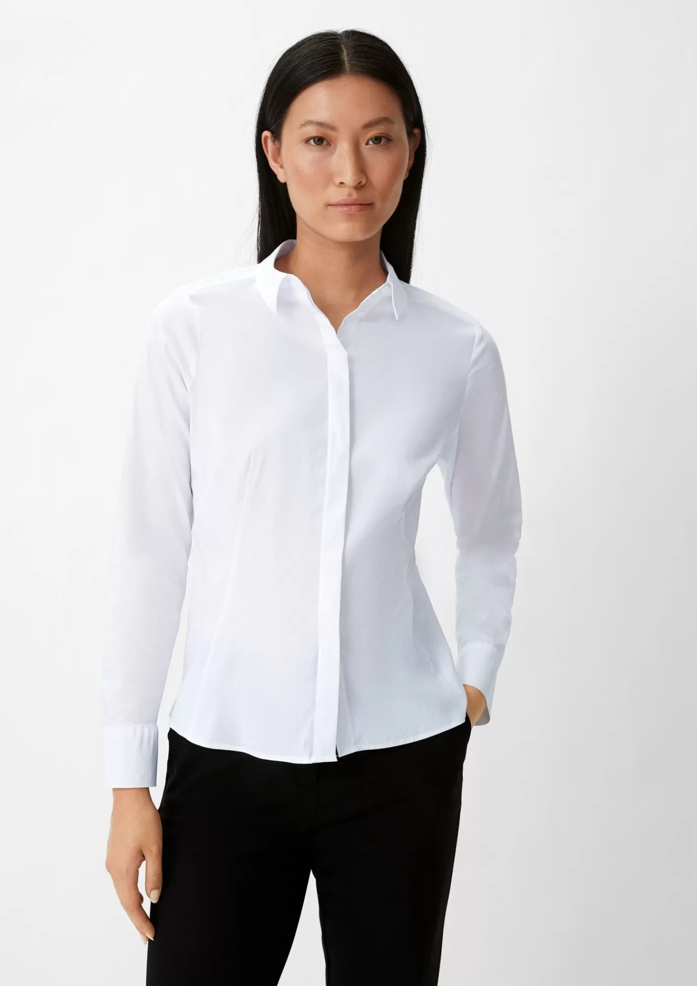 Sale Comma Bluse Aus Baumwollstretch