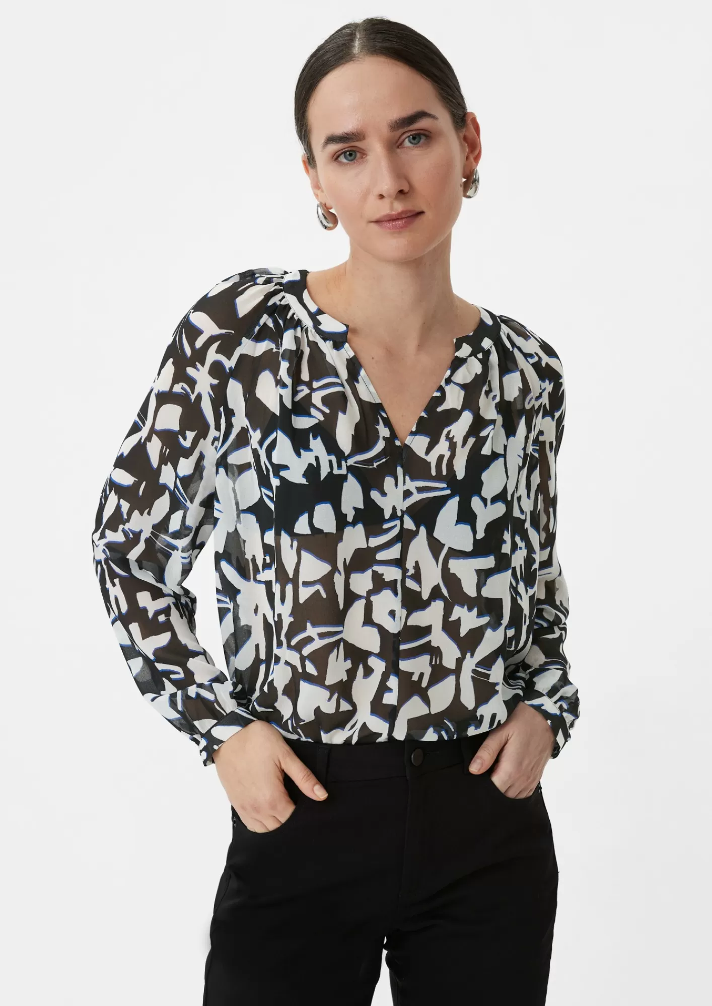 Discount Comma Bluse Aus Chiffon