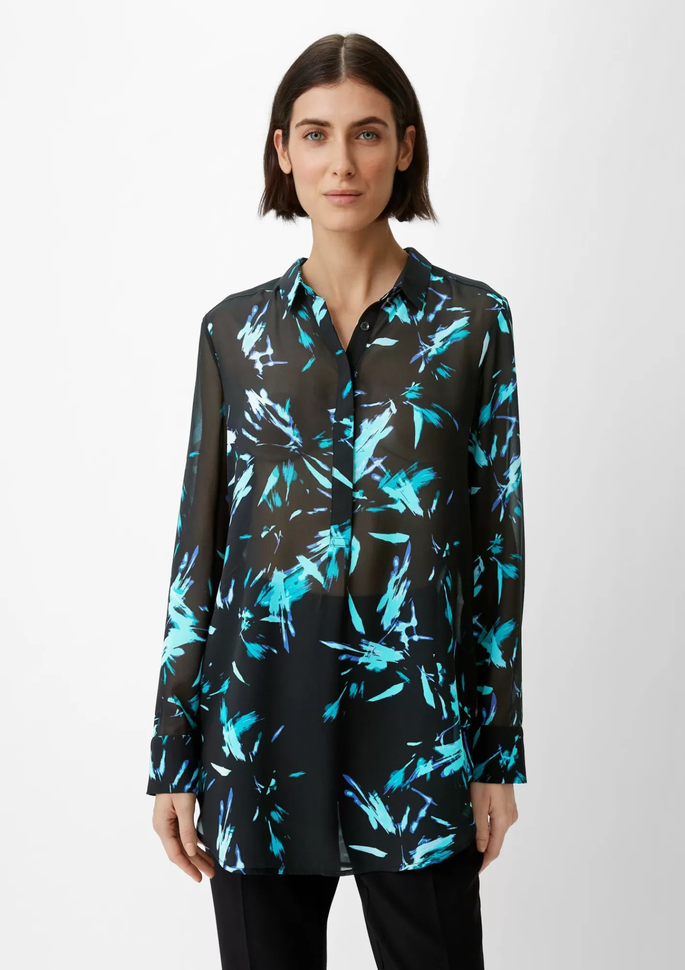 Outlet Comma Bluse Aus Chiffon