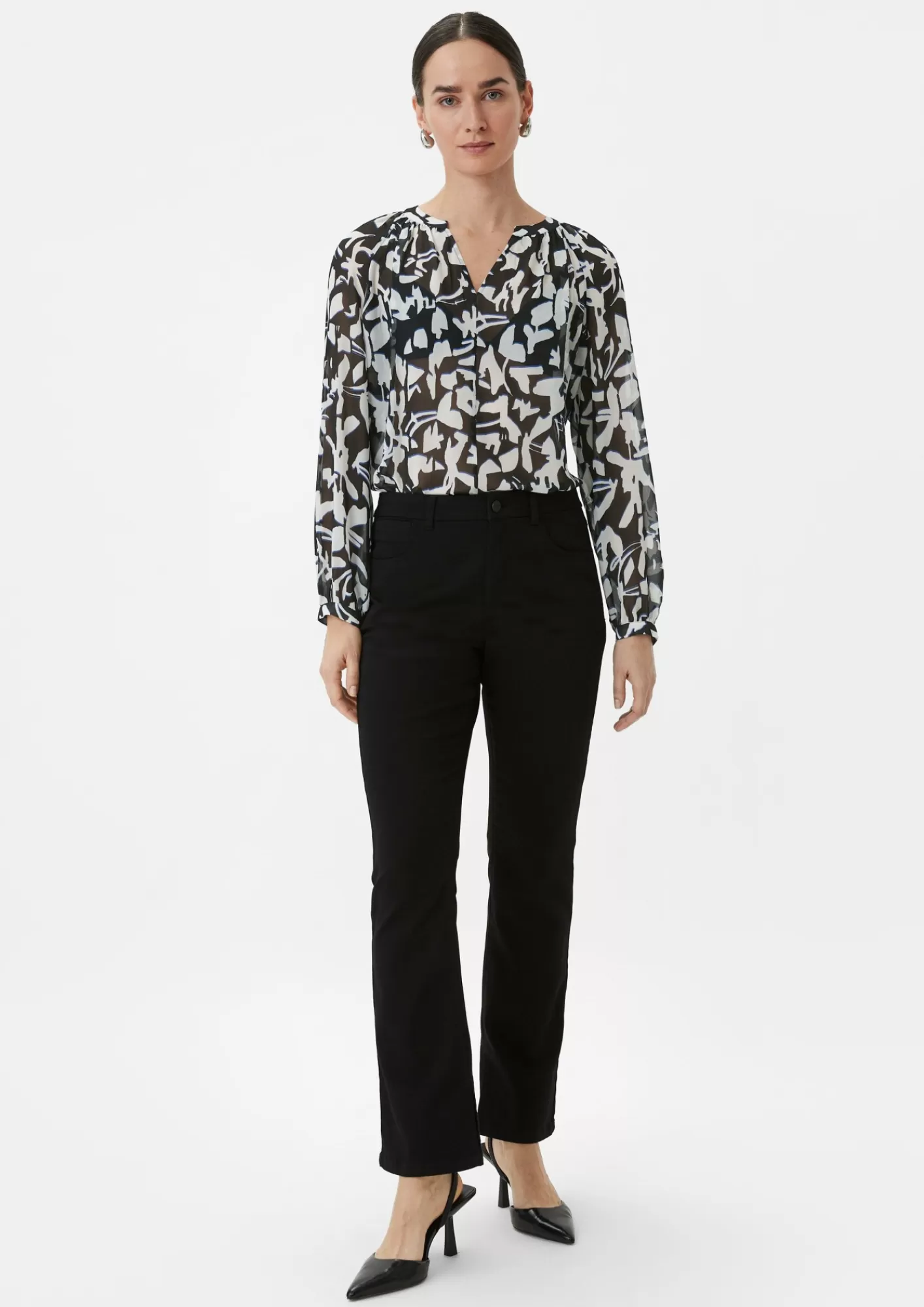 Discount Comma Bluse Aus Chiffon