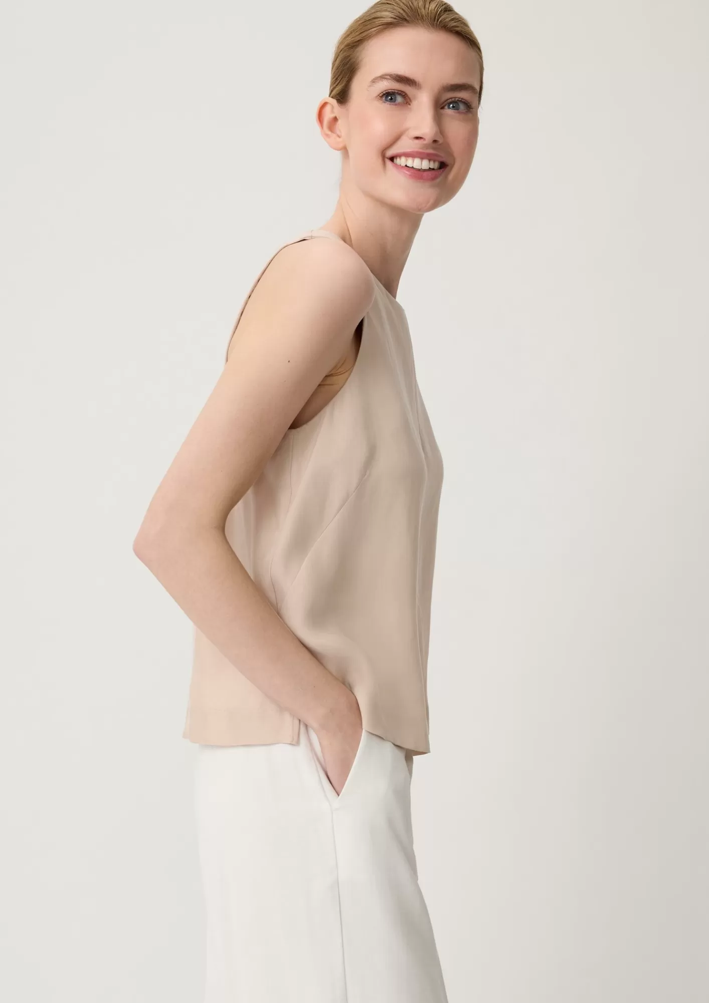 Best Sale Comma Bluse Aus Cupro-Mix