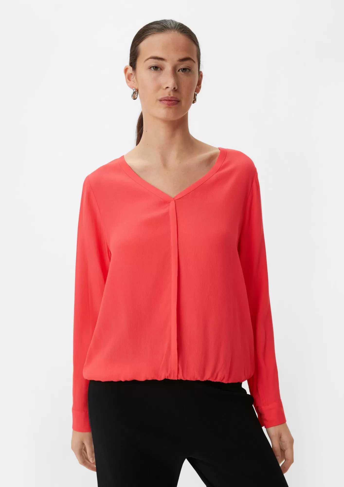 Sale Comma Bluse Aus Feinem Viskosecrepe