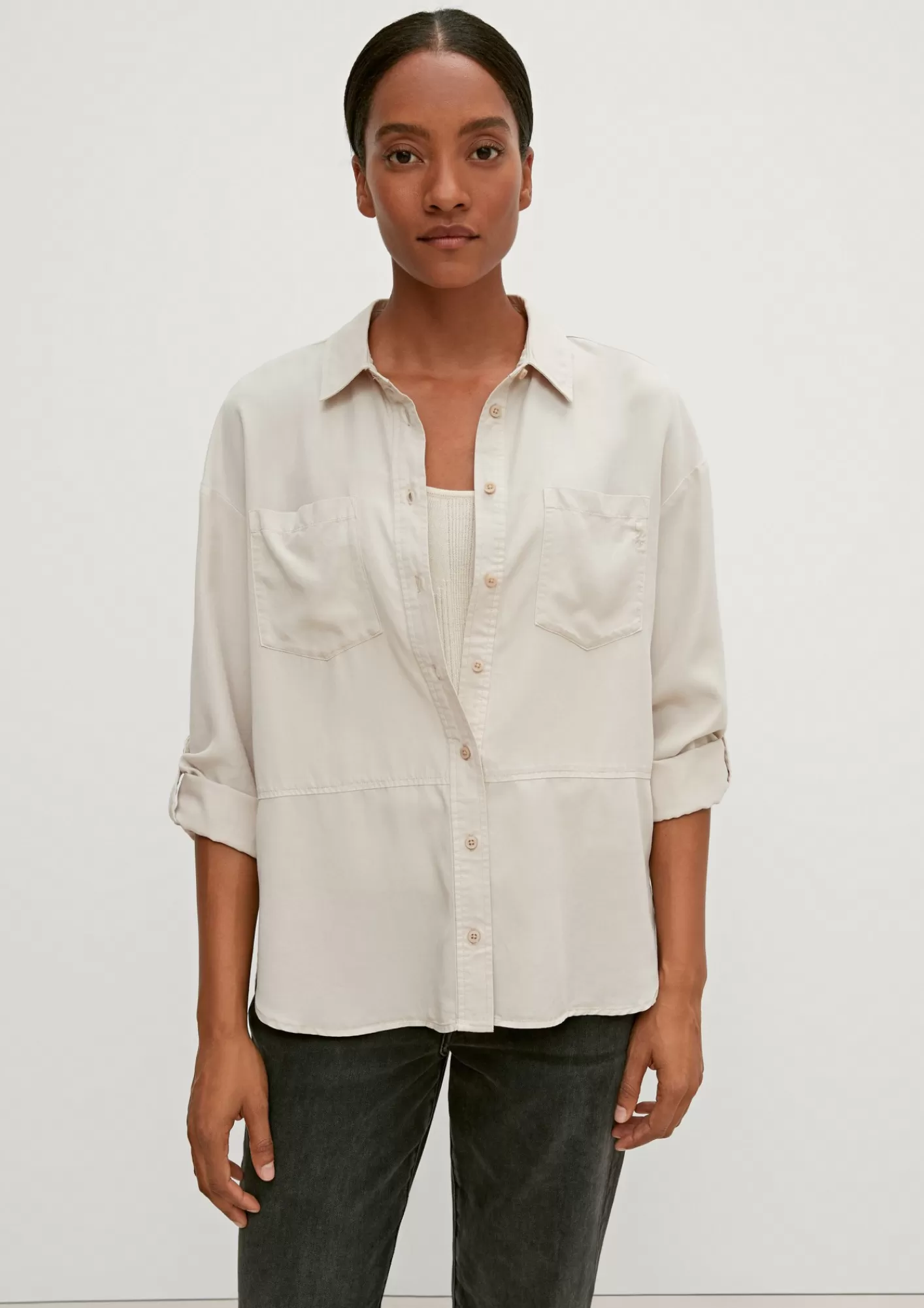 New Comma Bluse Aus Lyocell