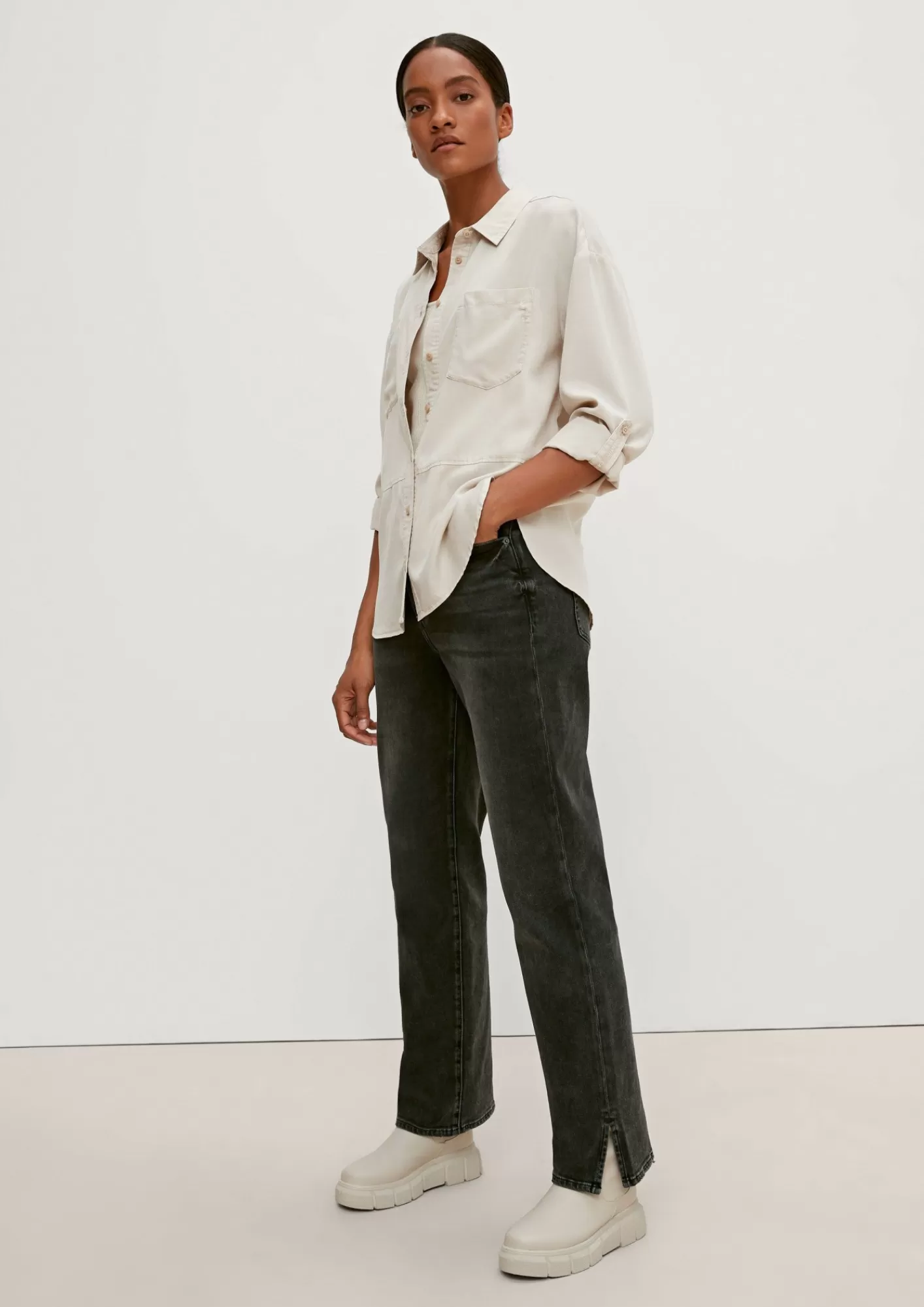New Comma Bluse Aus Lyocell