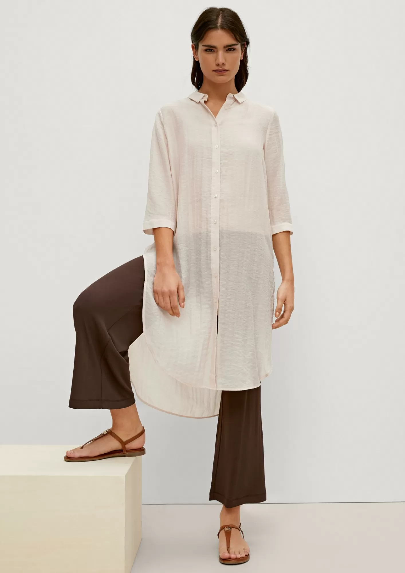Sale Comma Bluse Aus Lyocell-Mix