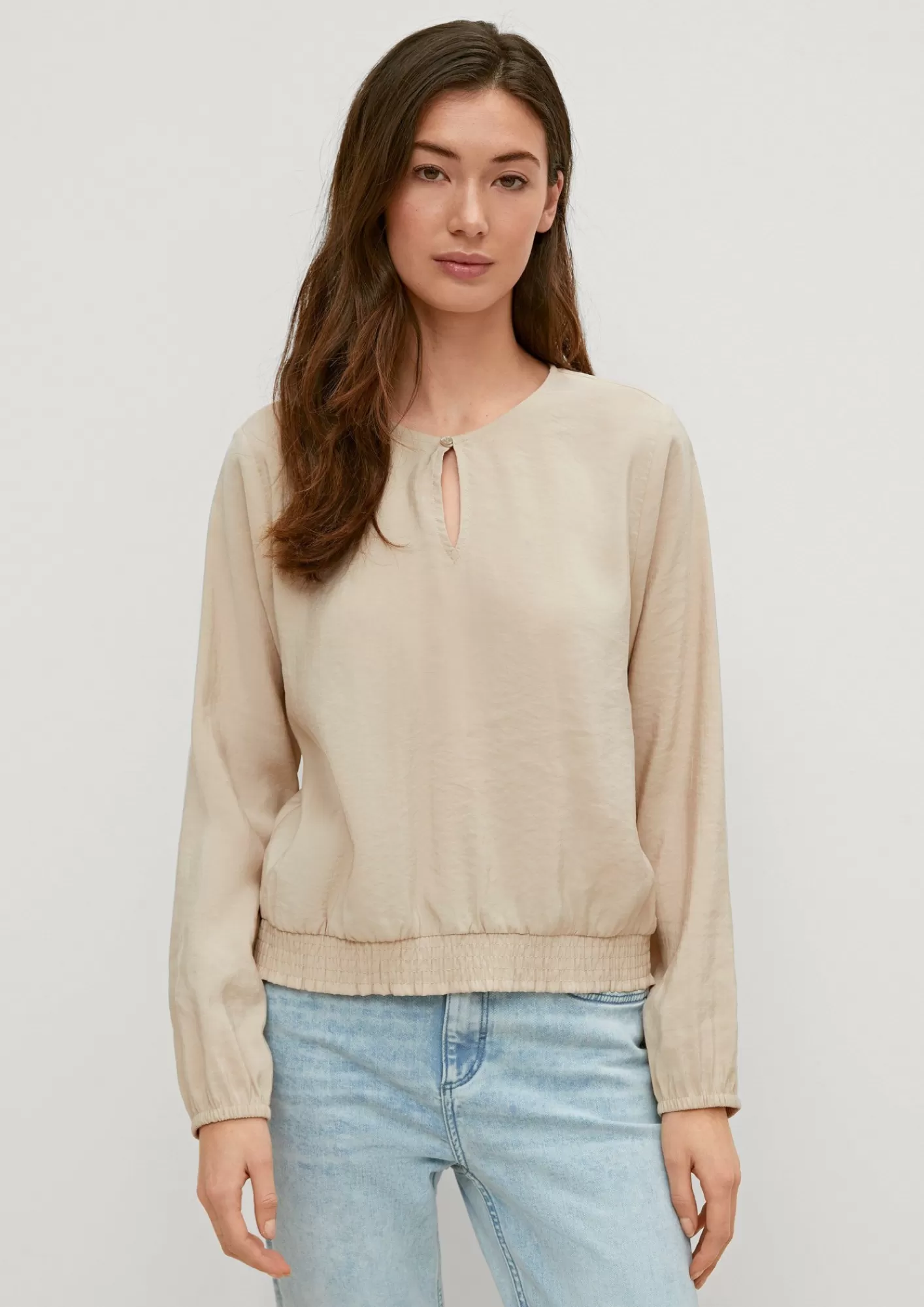 Cheap Comma Bluse Aus Modalmix