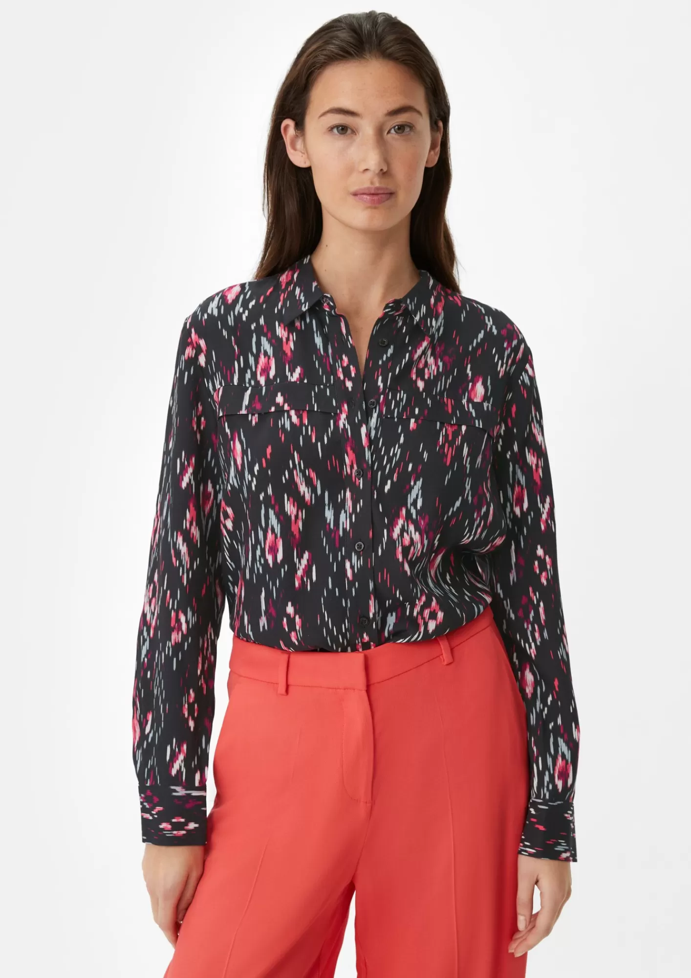 Best Sale Comma Bluse Aus Reiner Viskose