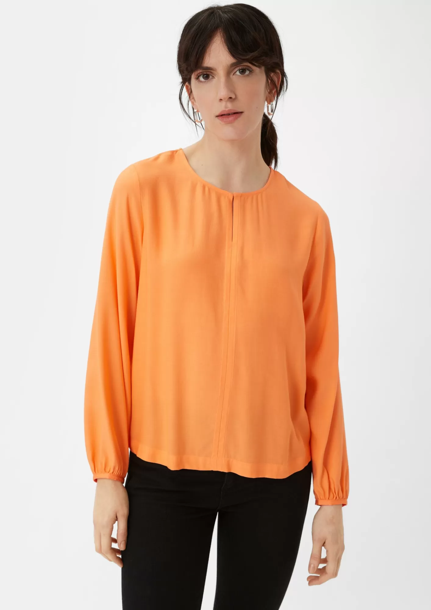Outlet Comma Bluse Aus Satin