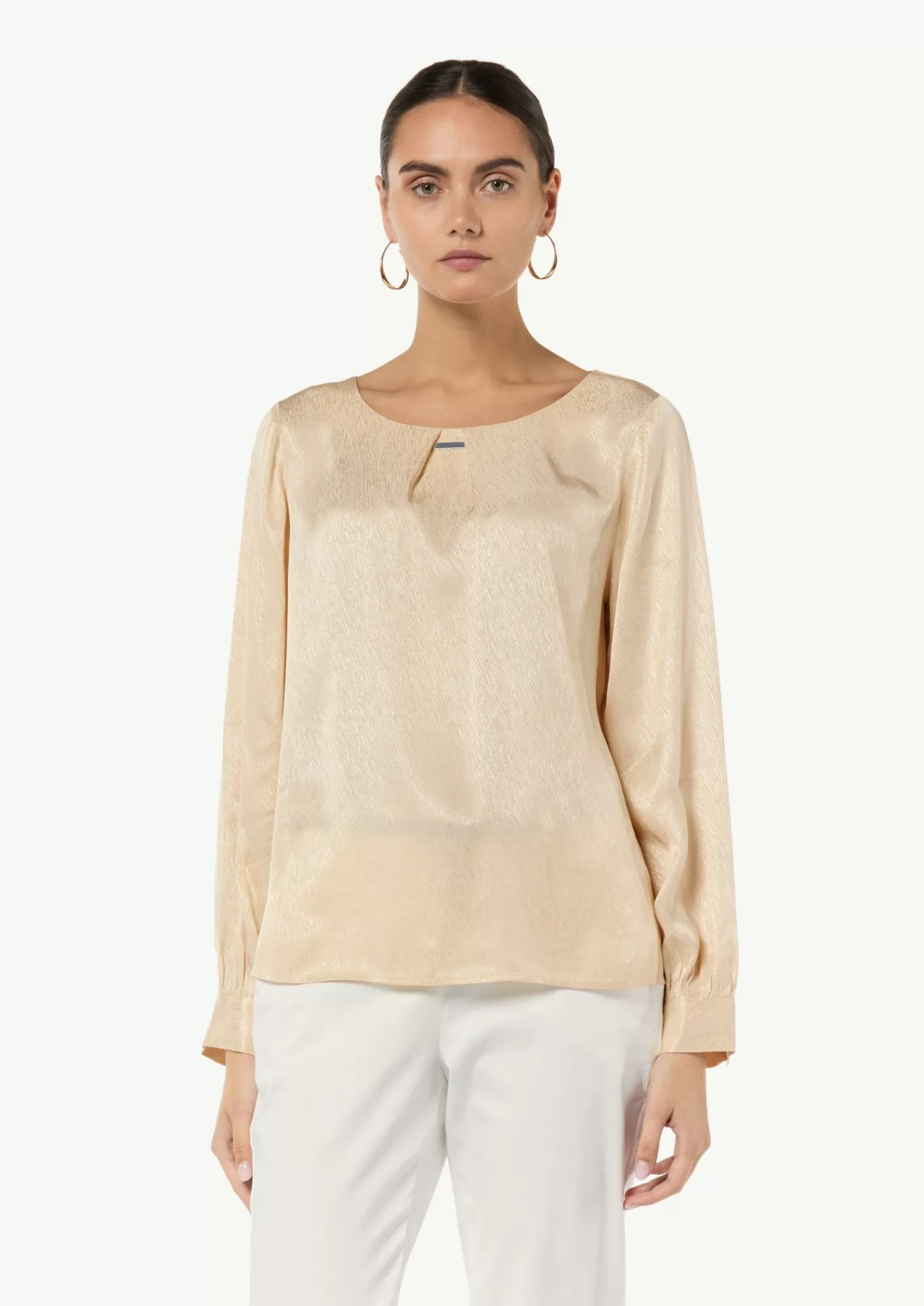 Online Comma Bluse Aus Strukturiertem Satin