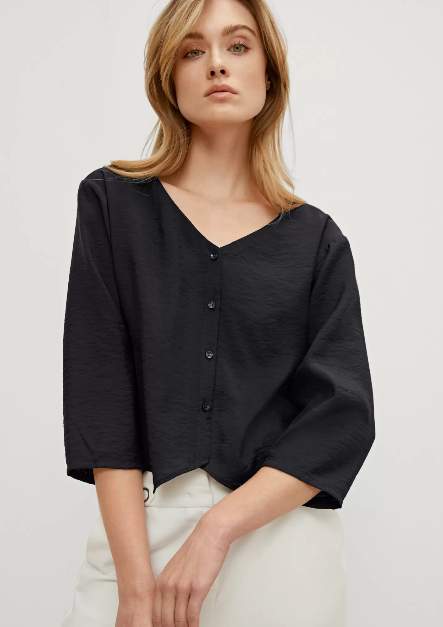 Discount Comma Bluse Aus Viskosemix