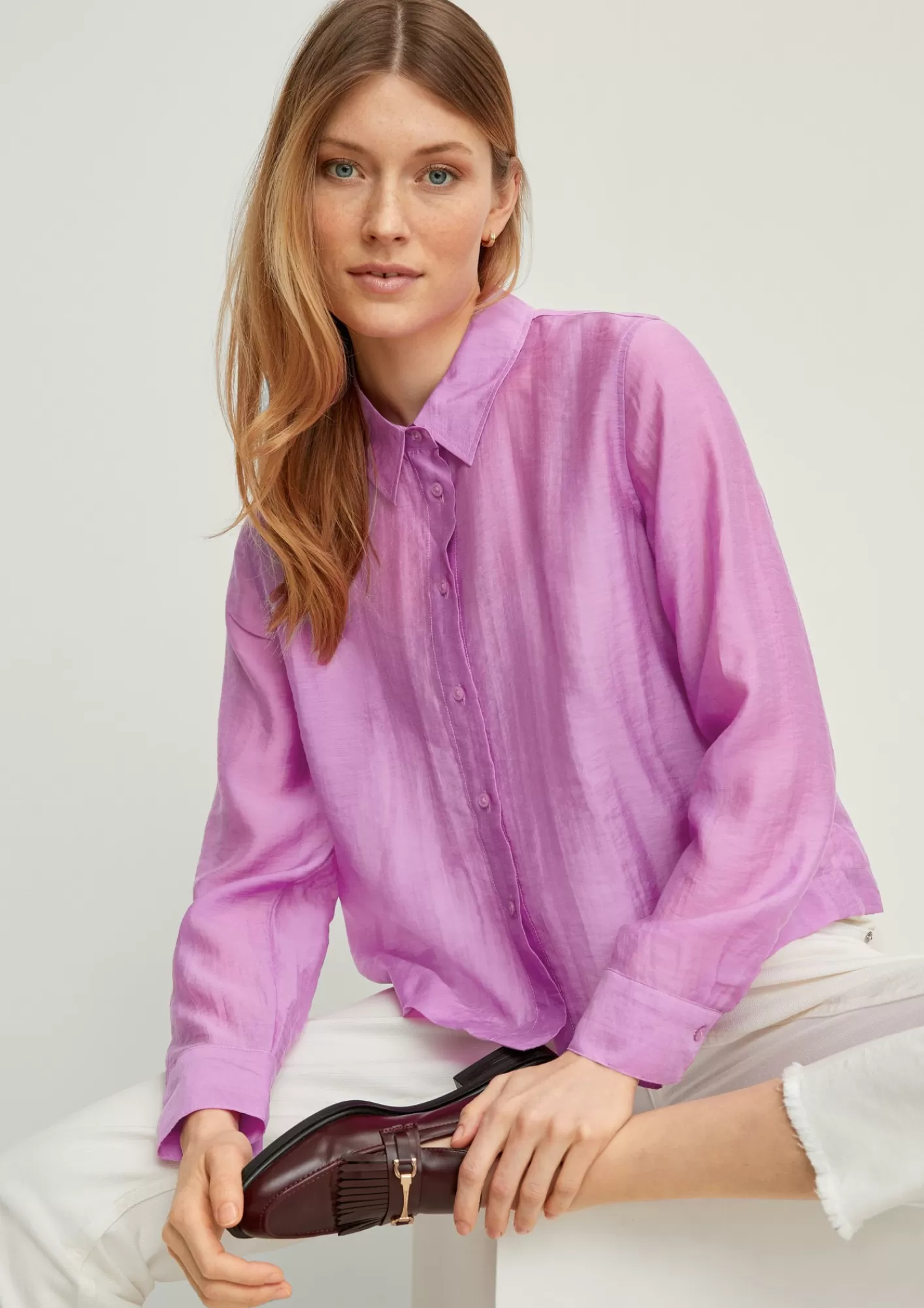 Store Comma Bluse Im Crinkle-Look