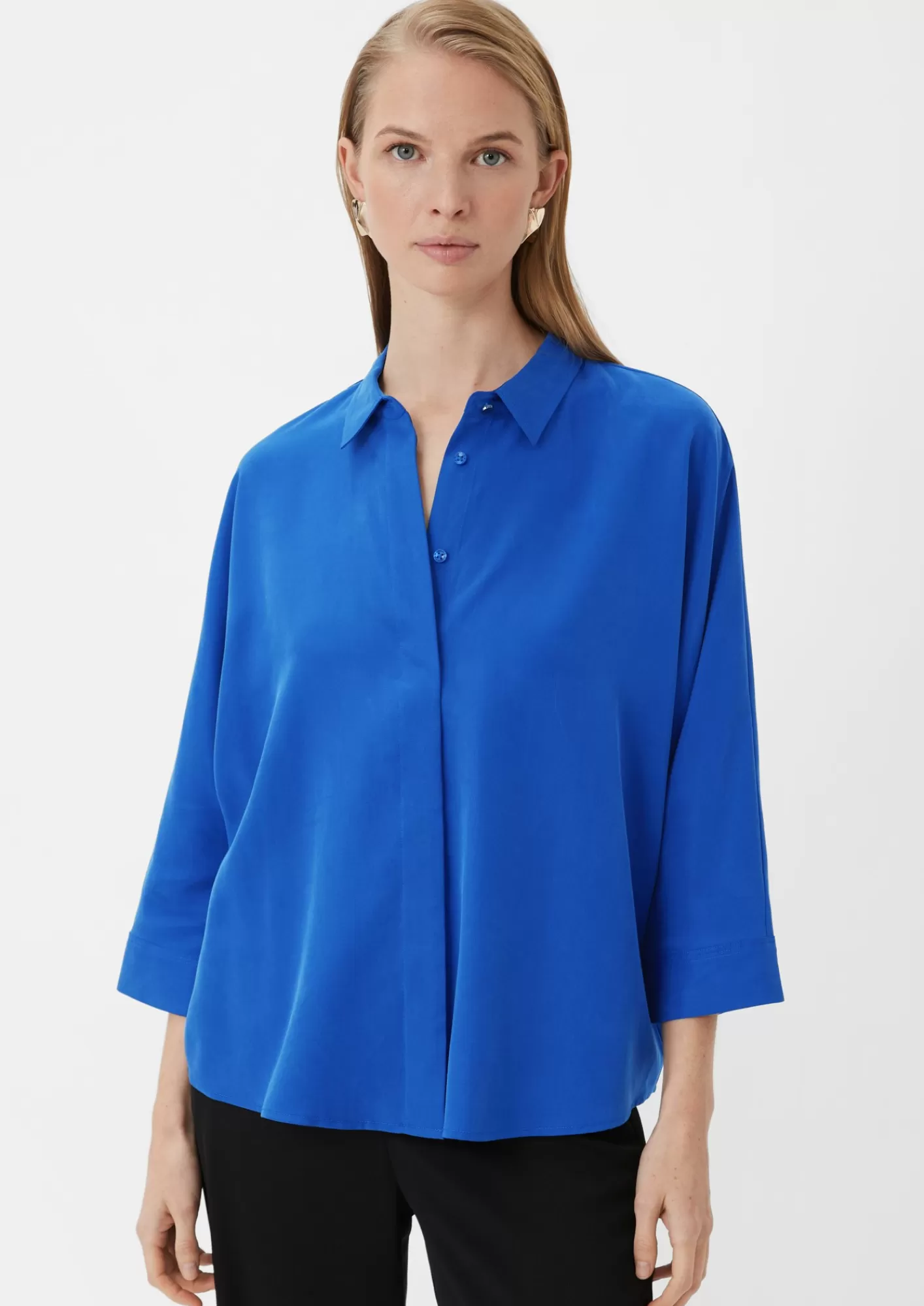 Clearance Comma Bluse Mit 3/4-Armeln