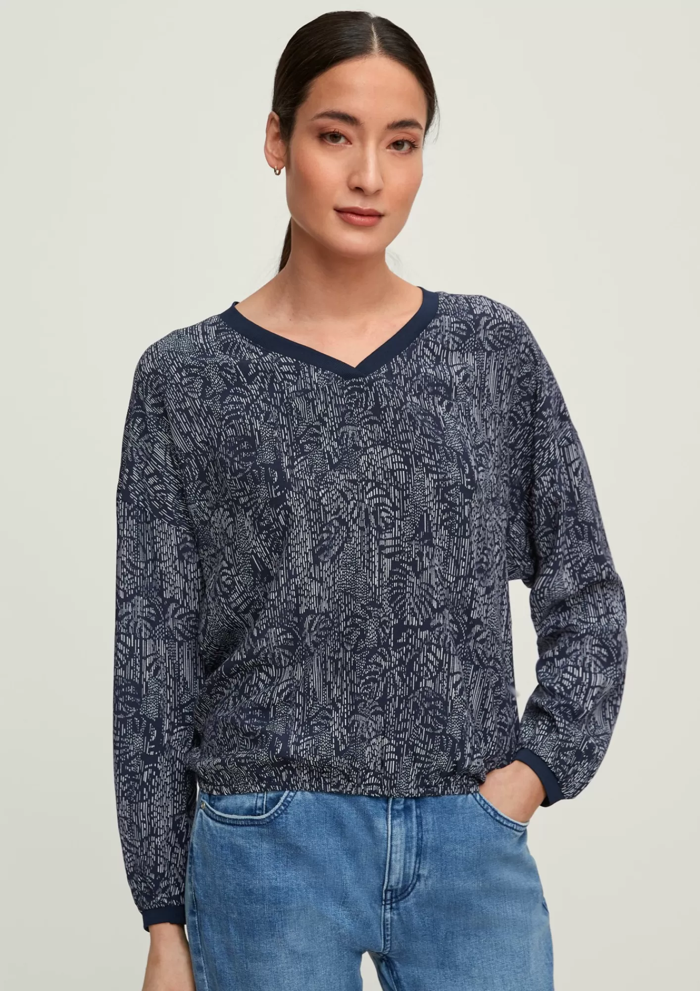 Best Sale Comma Bluse Mit Allovermuster