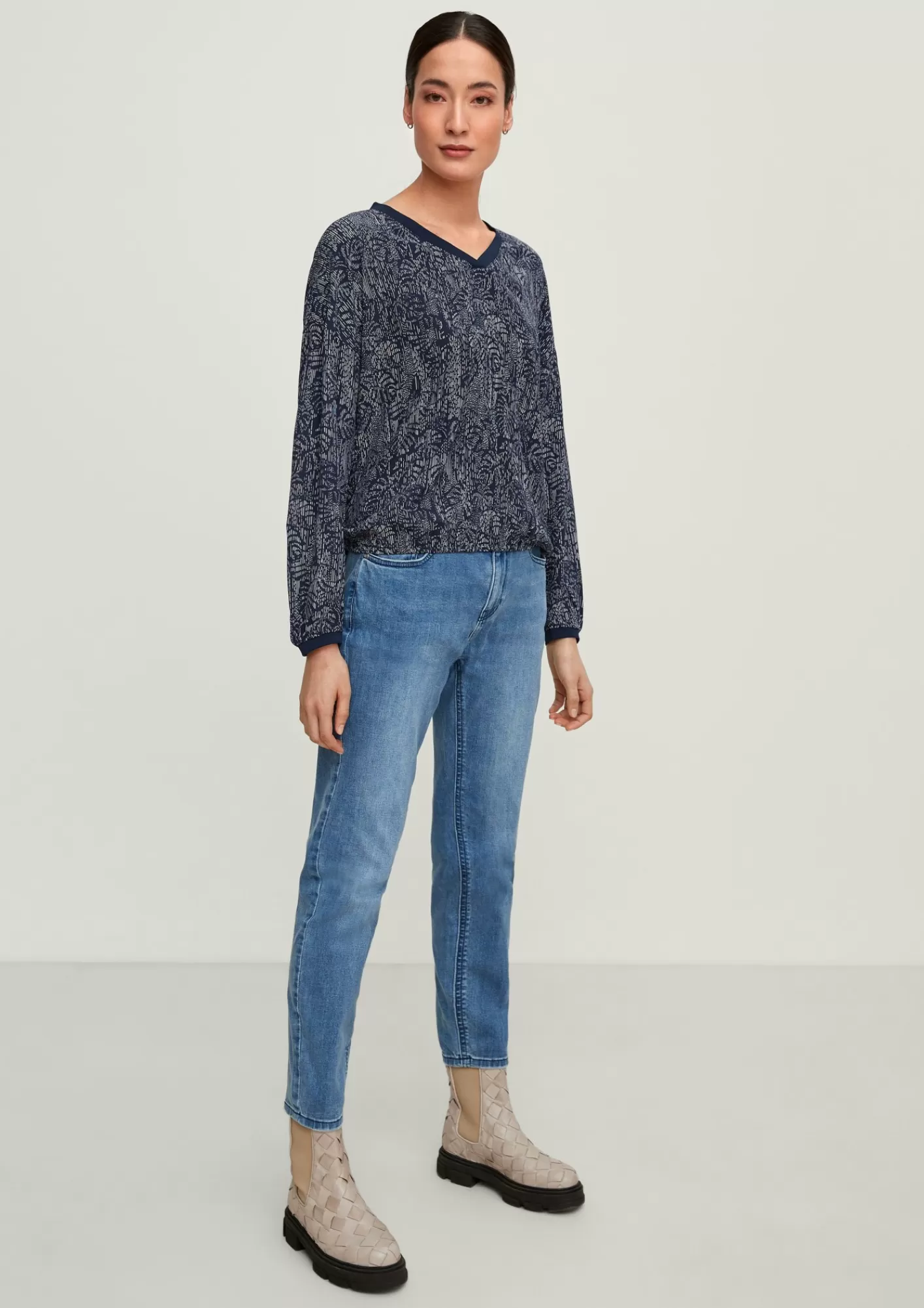 Best Sale Comma Bluse Mit Allovermuster