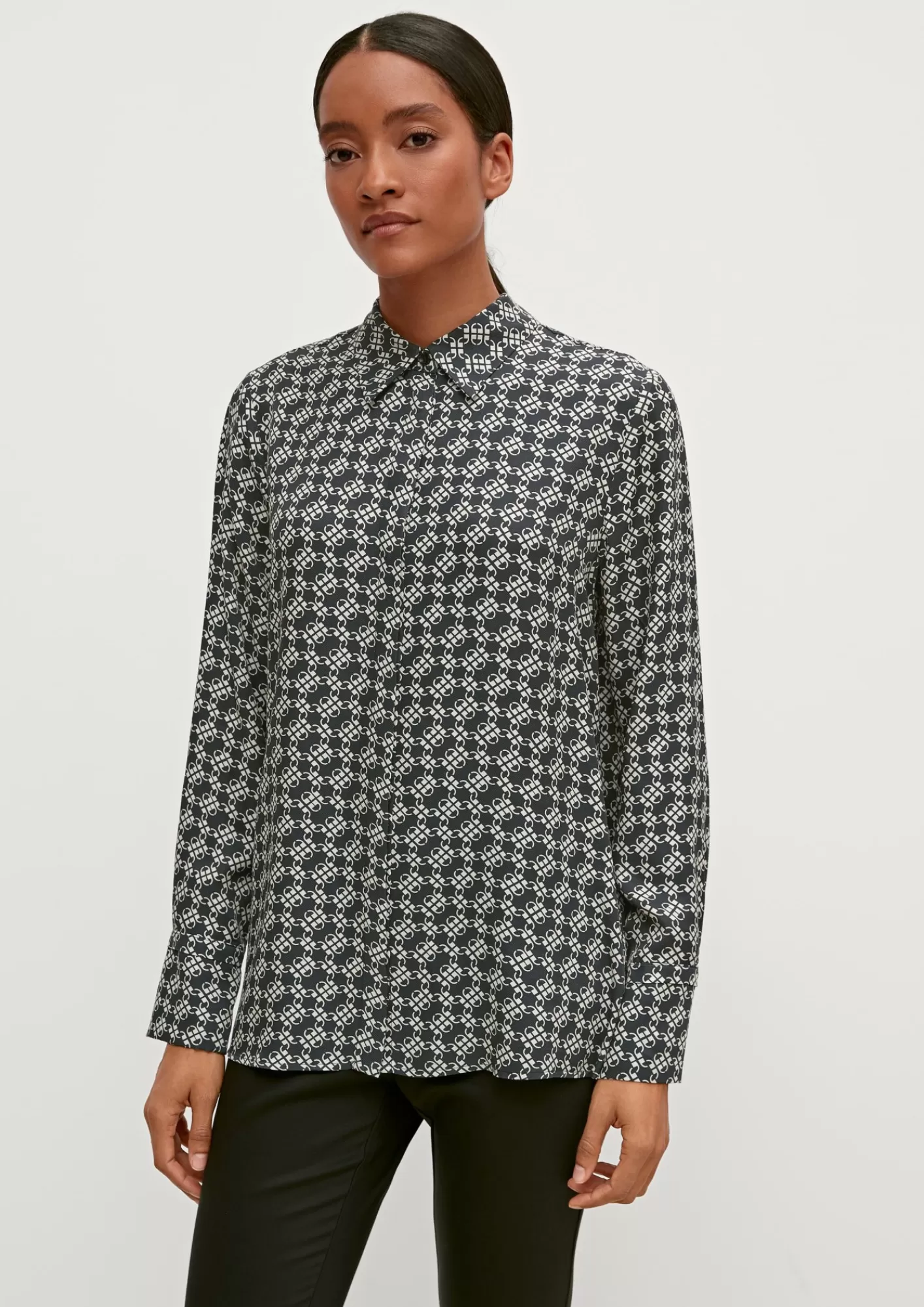 Outlet Comma Bluse Mit Allover-Print
