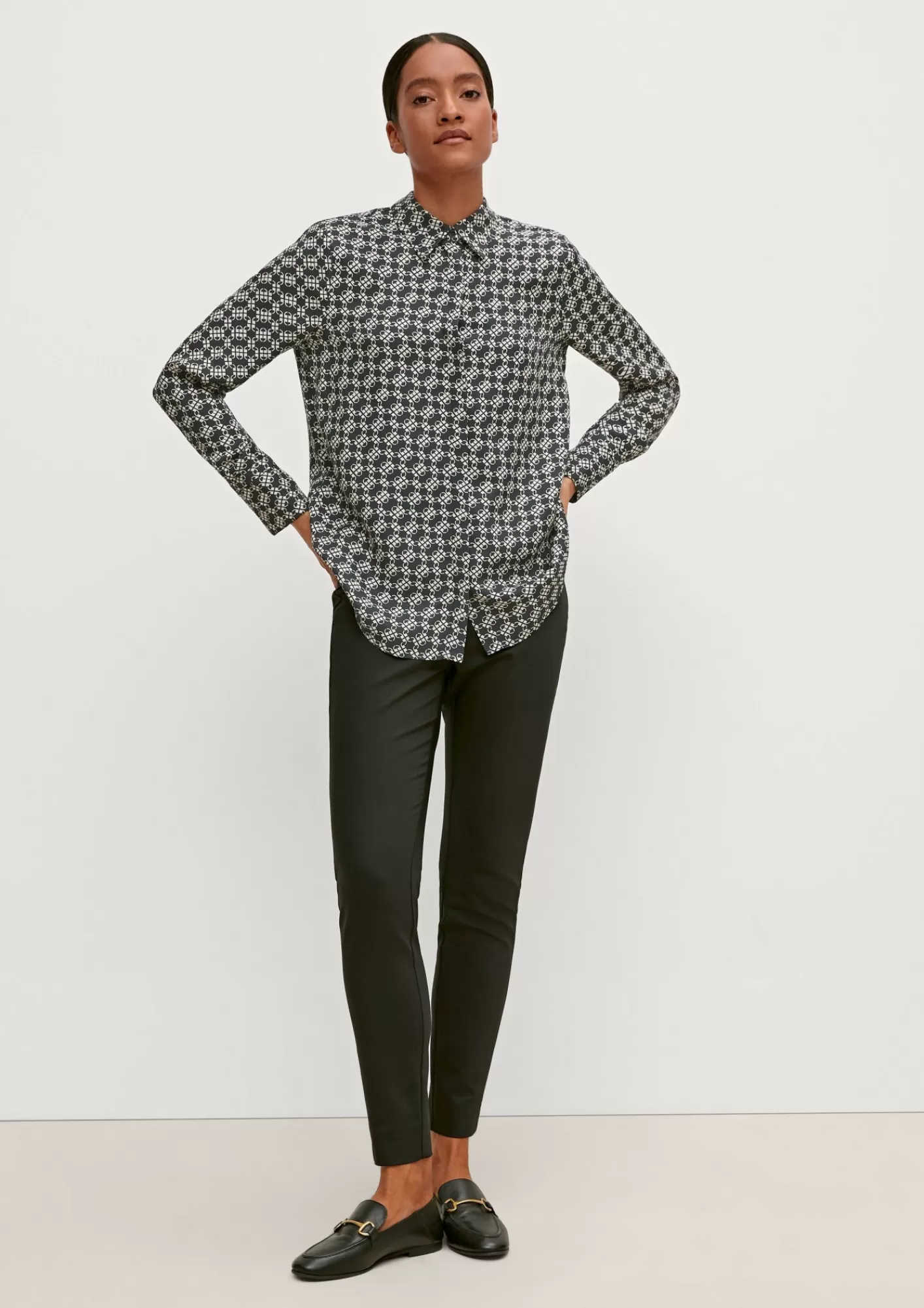 Outlet Comma Bluse Mit Allover-Print
