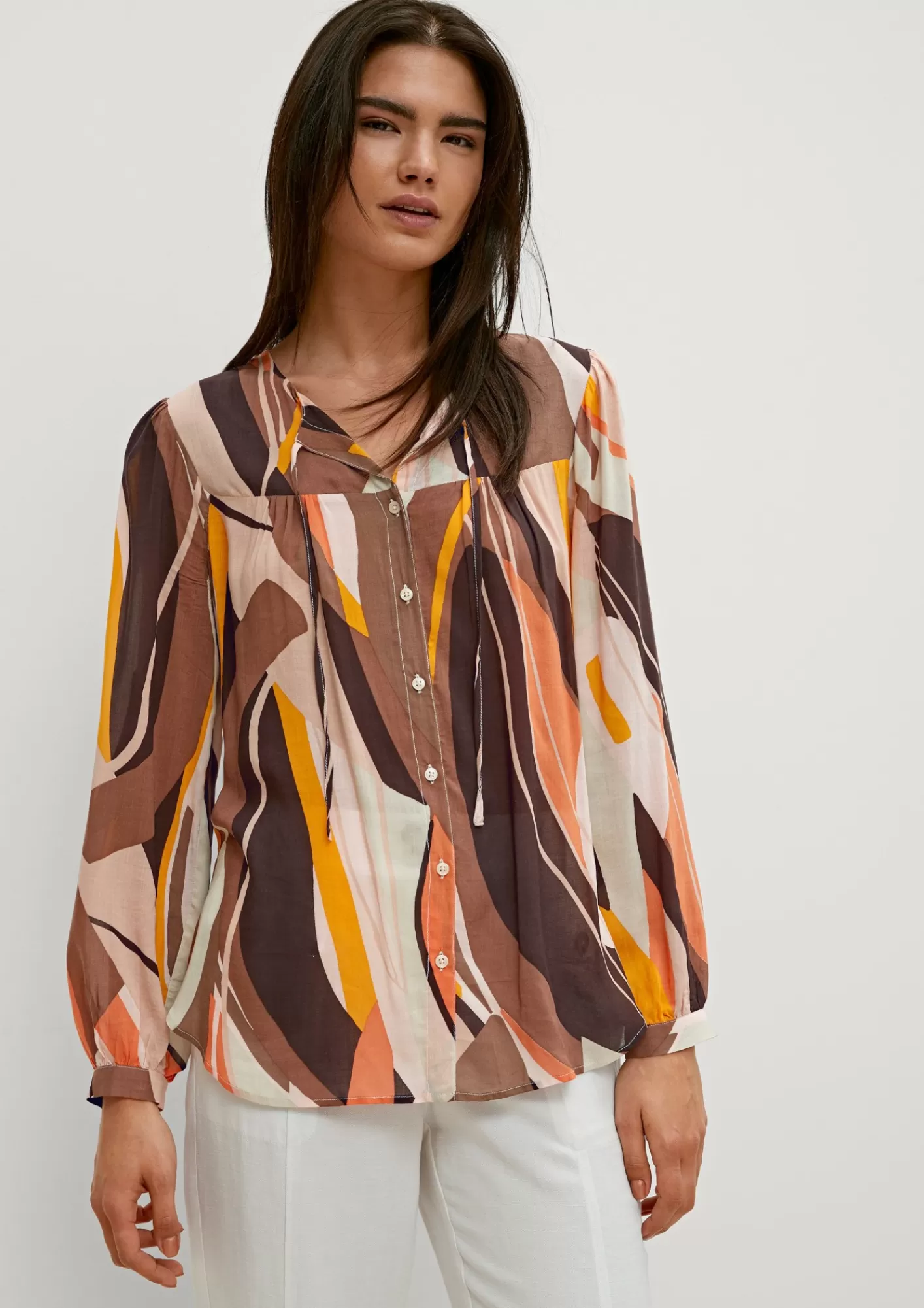 Online Comma Bluse Mit Bindedetail