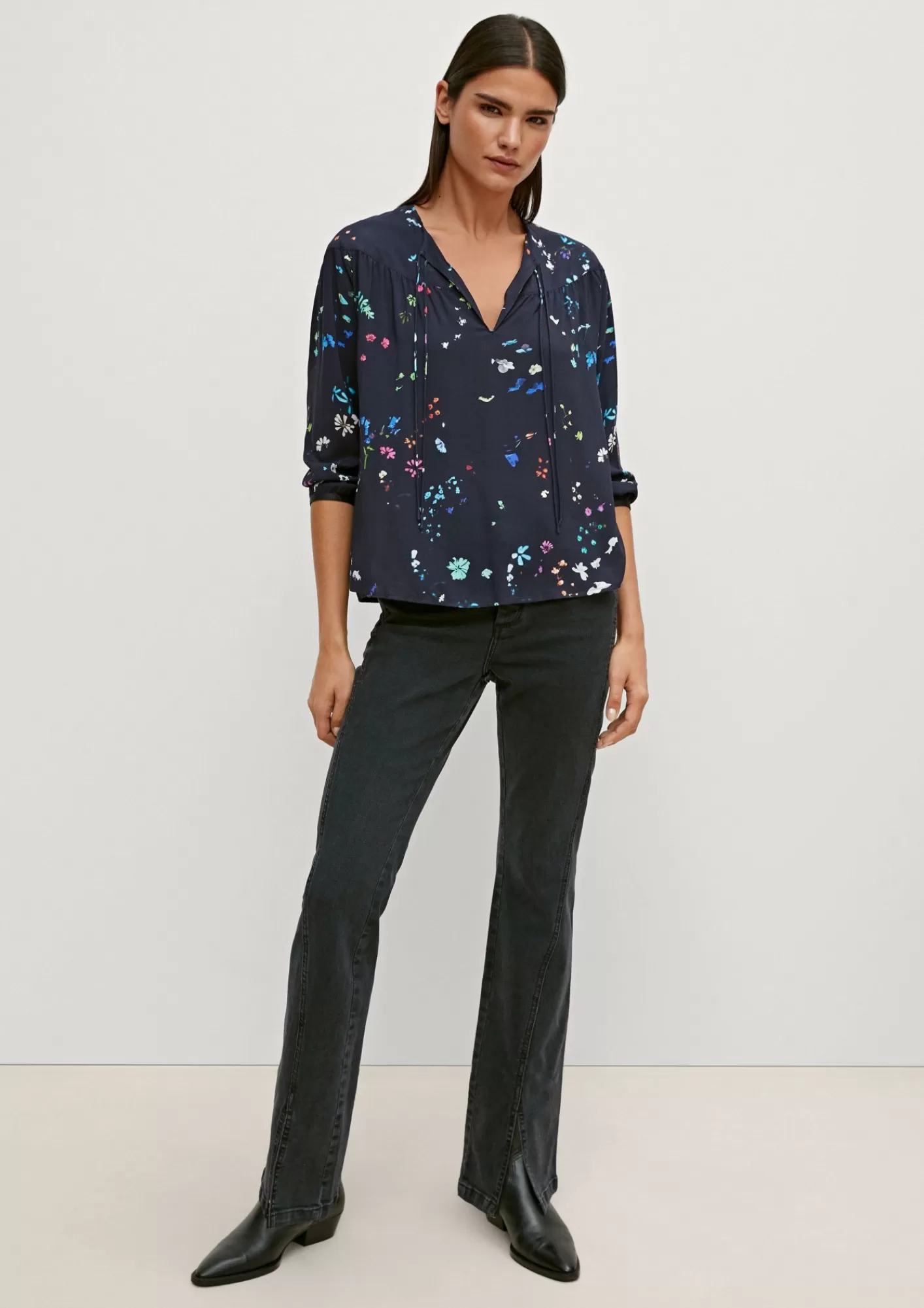 Online Comma Bluse Mit Bindedetail