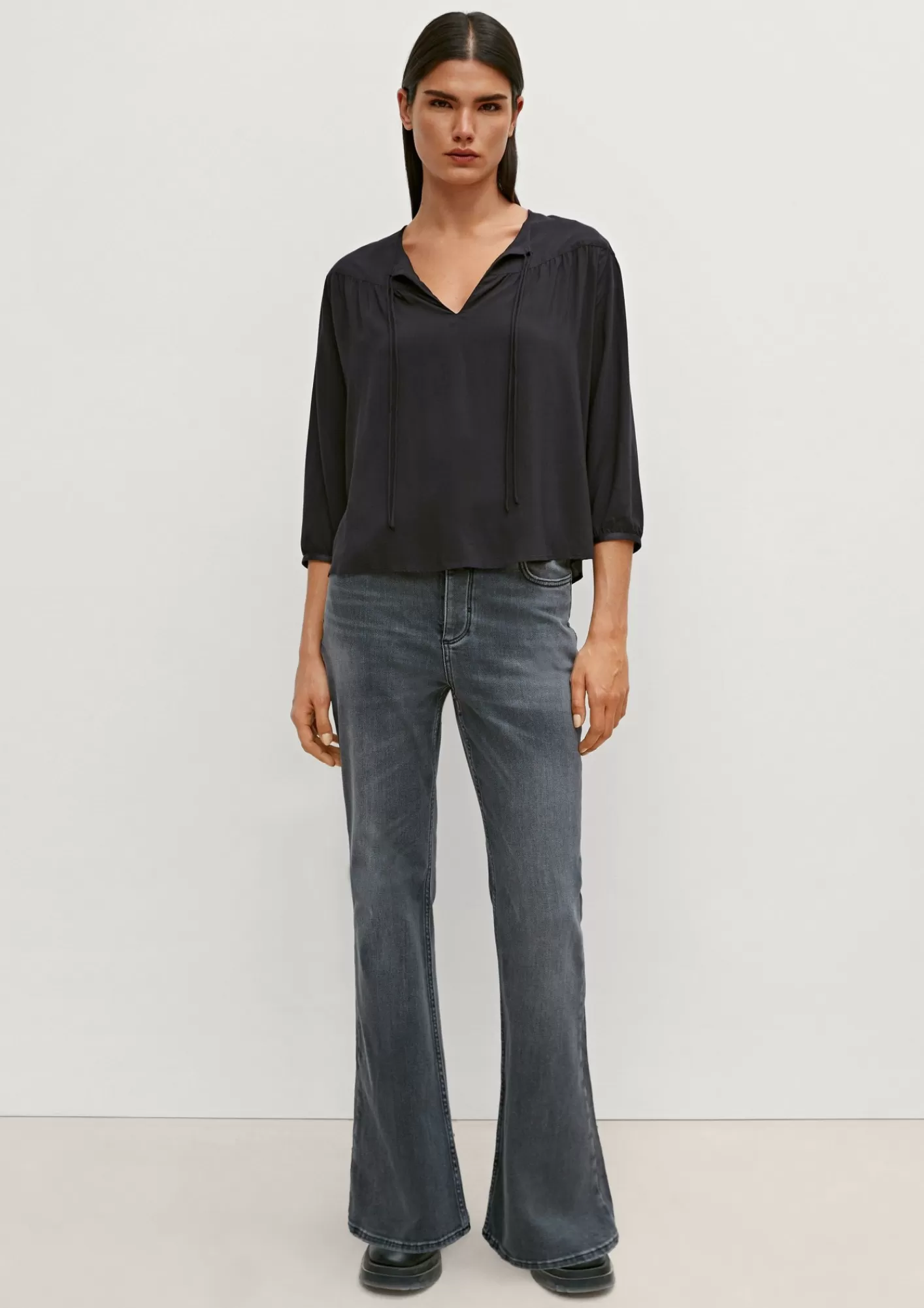 Online Comma Bluse Mit Bindedetail